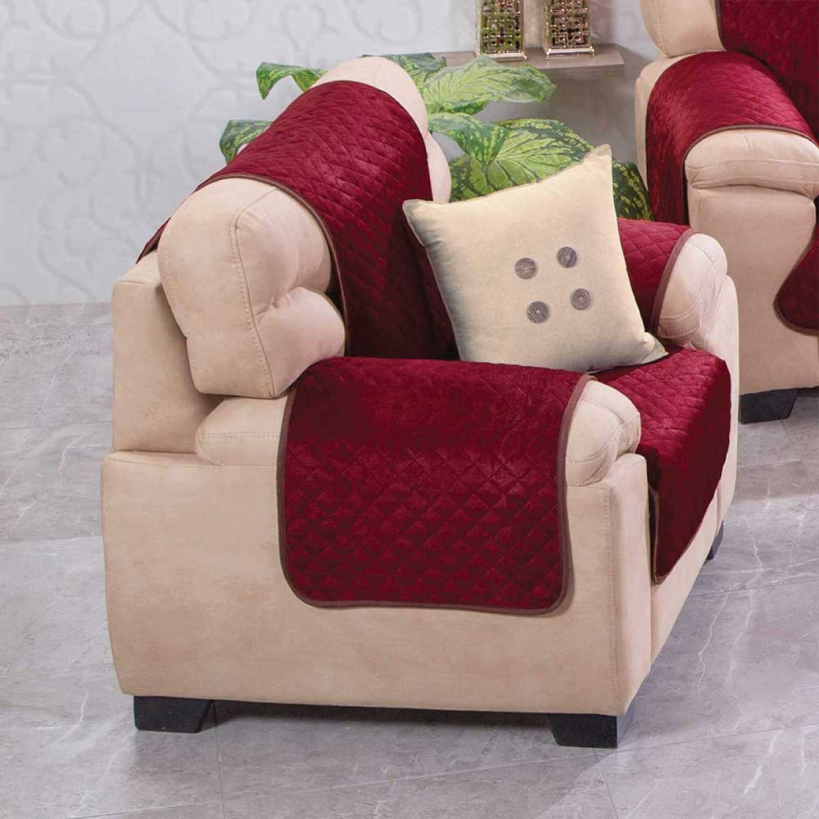 Protector Sala Lancaster 1 Plaza Vino Poliester Concord