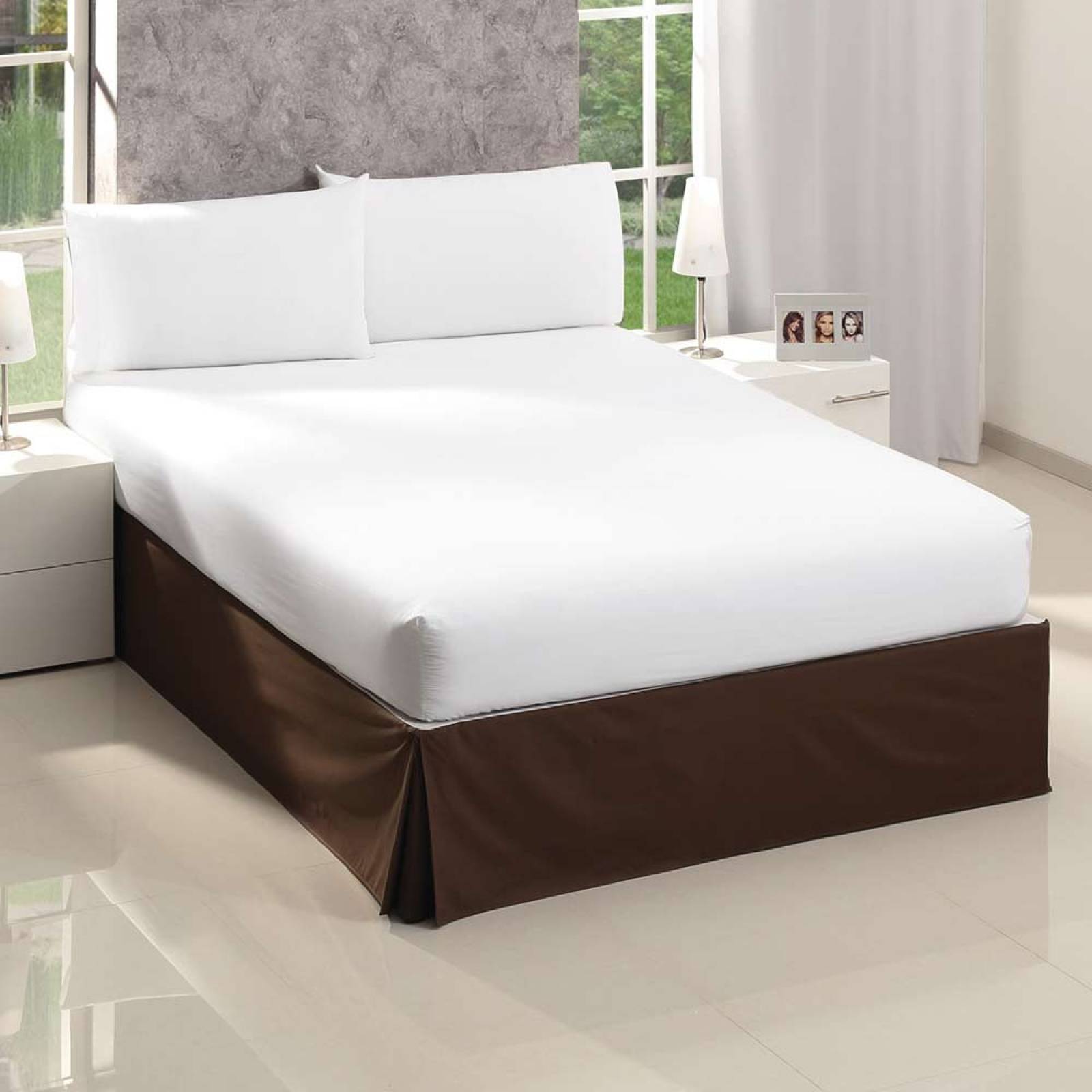 Rodapie Cafe Matrimonial Microfibra Decoracion Concord