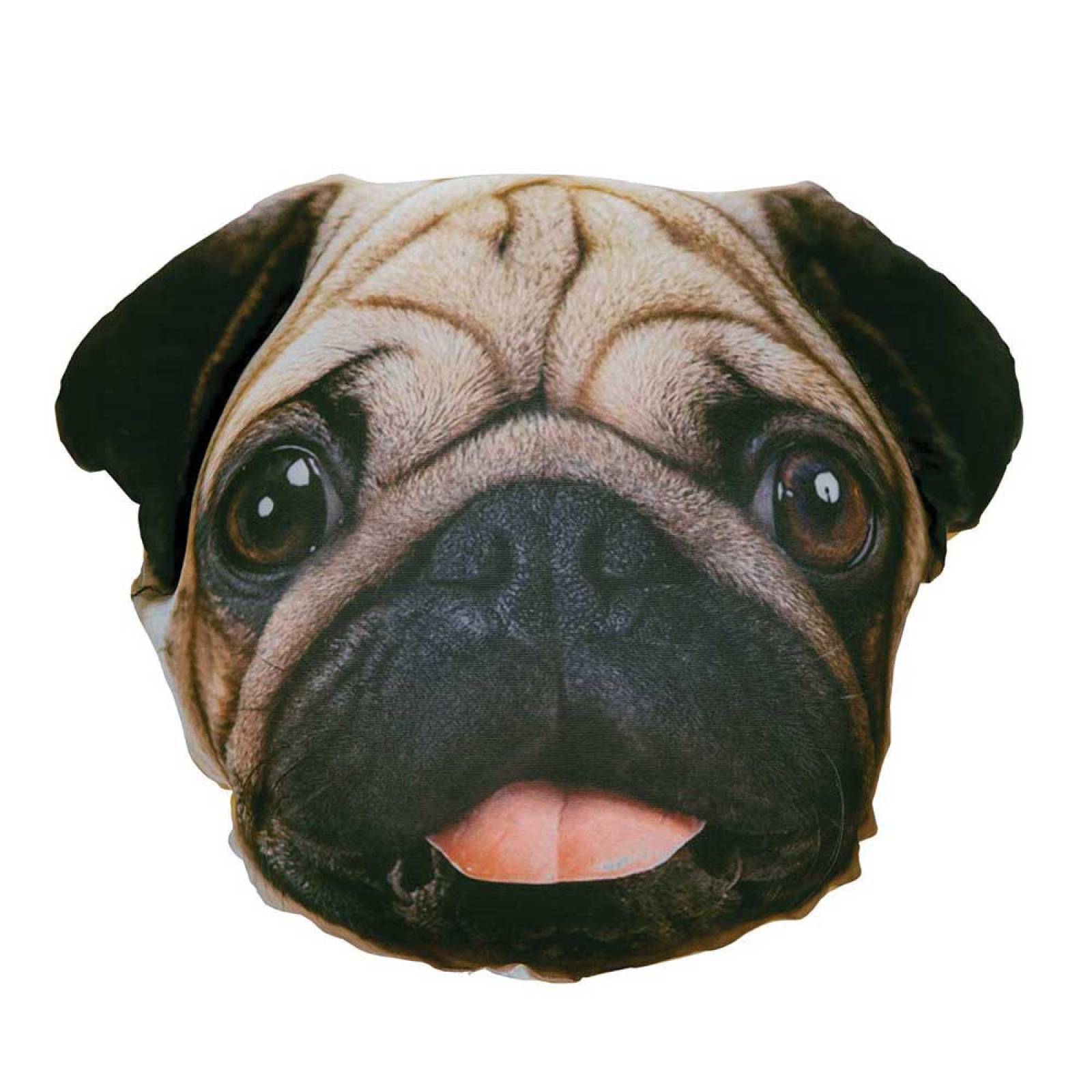 Cojin Decorativo Pug Microperlas Cafe Poliester Concord