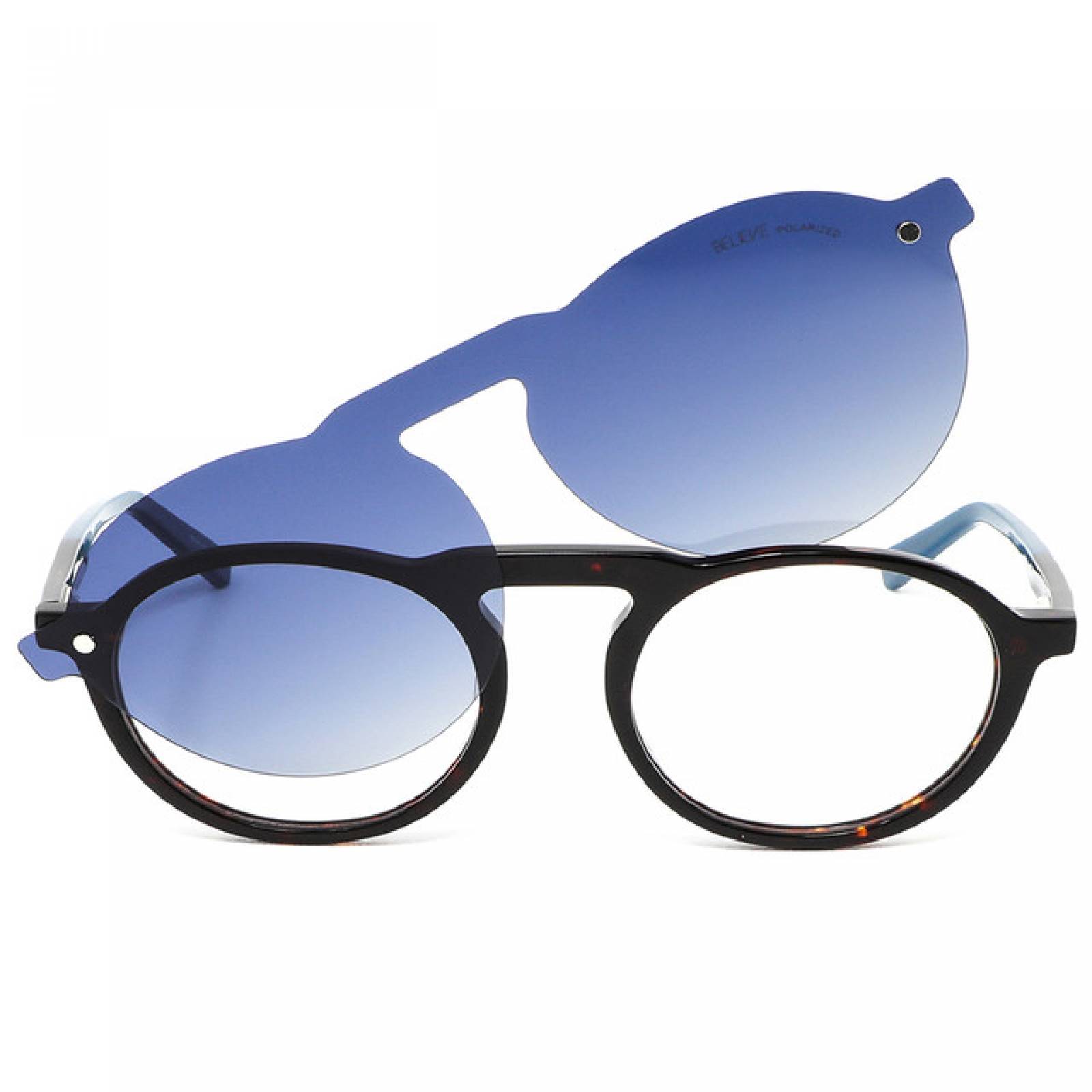Lentes Oftalmicos BLV Hombre Armazon Redondo Acetato Havana
