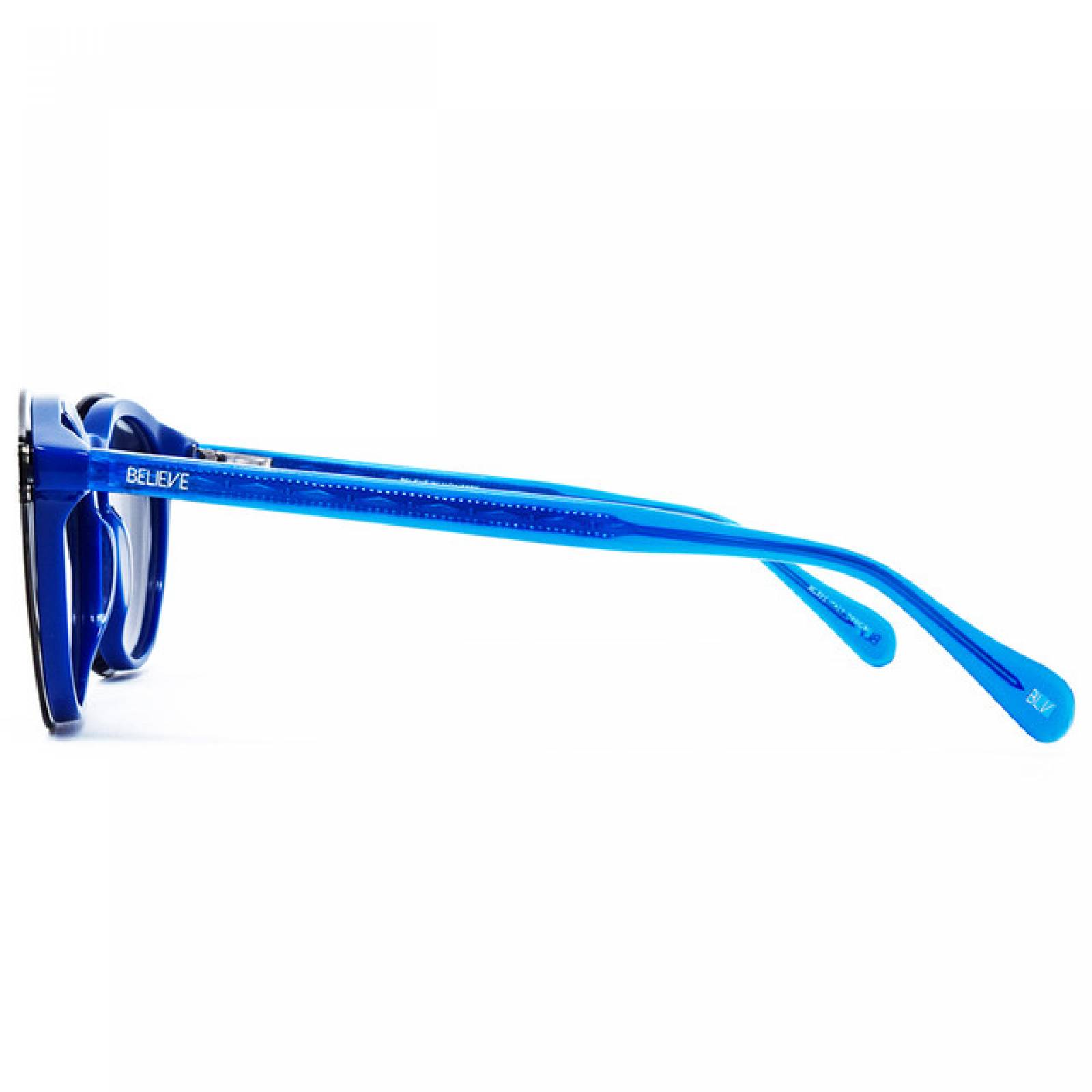 Lentes Oftalmicos BLV Unisex Armazon Redondo Acetato Azul