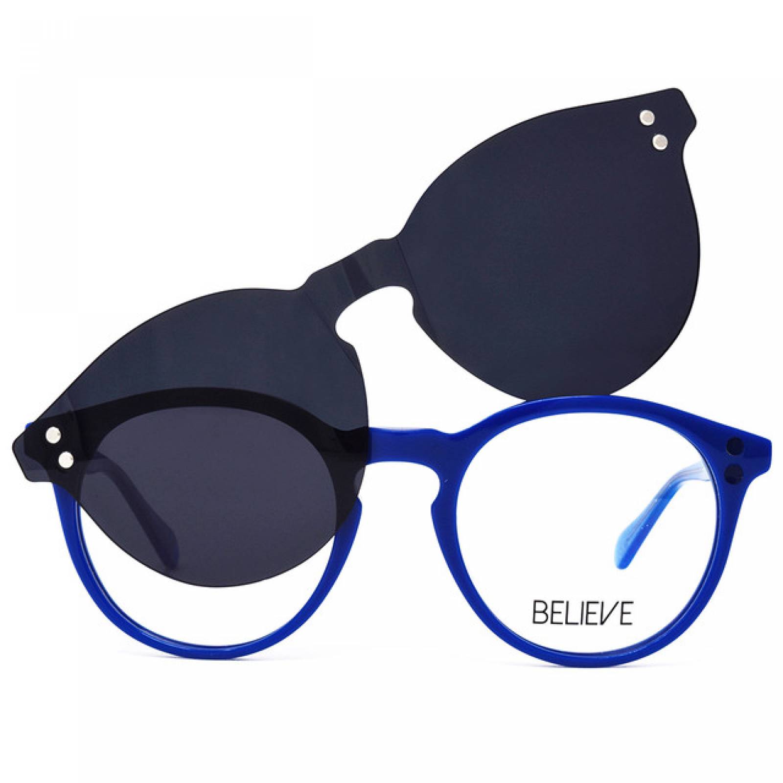 Lentes Oftalmicos BLV Unisex Armazon Redondo Acetato Azul