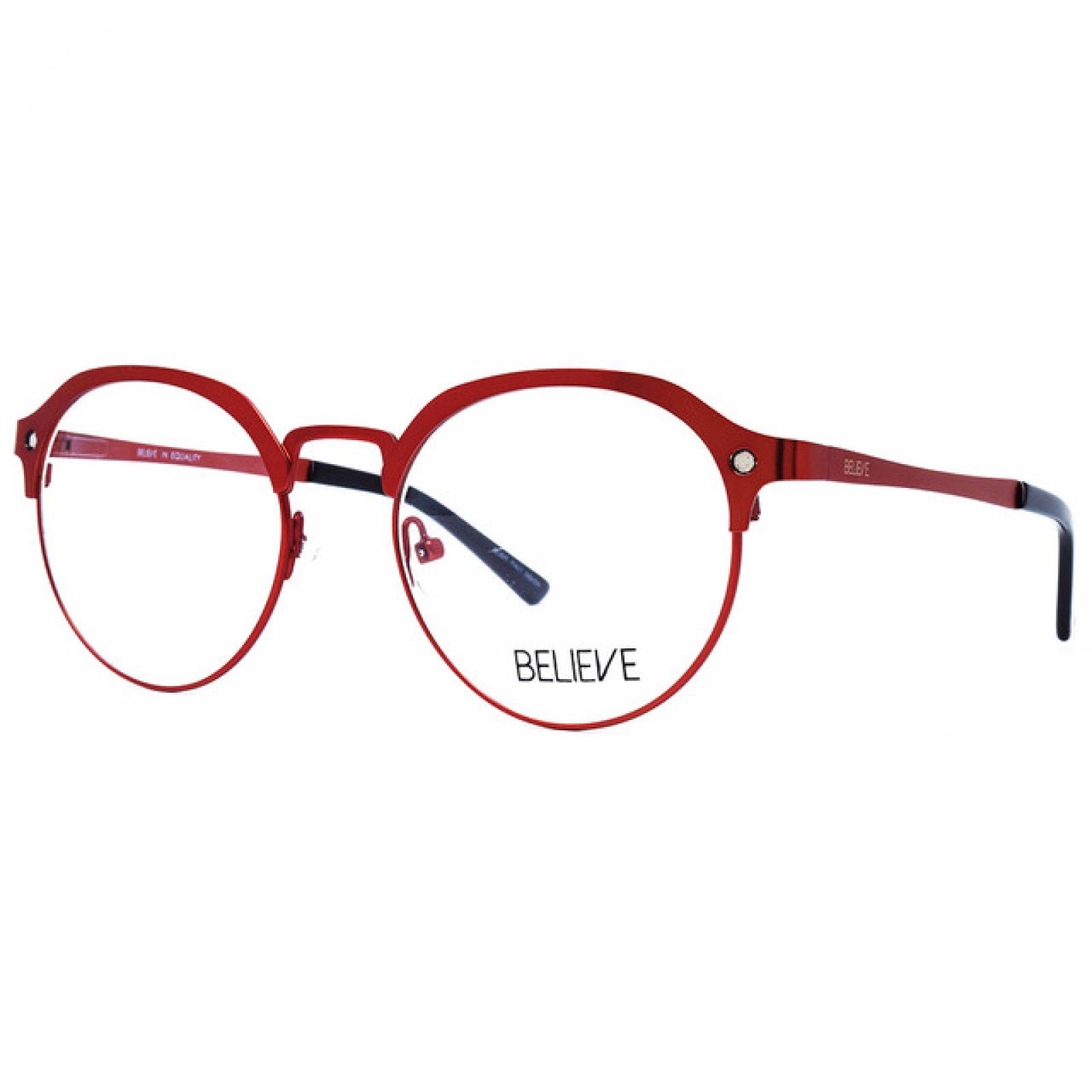 Lentes Oftalmicos BLV Unisex Armazon Redondo Metal Vino