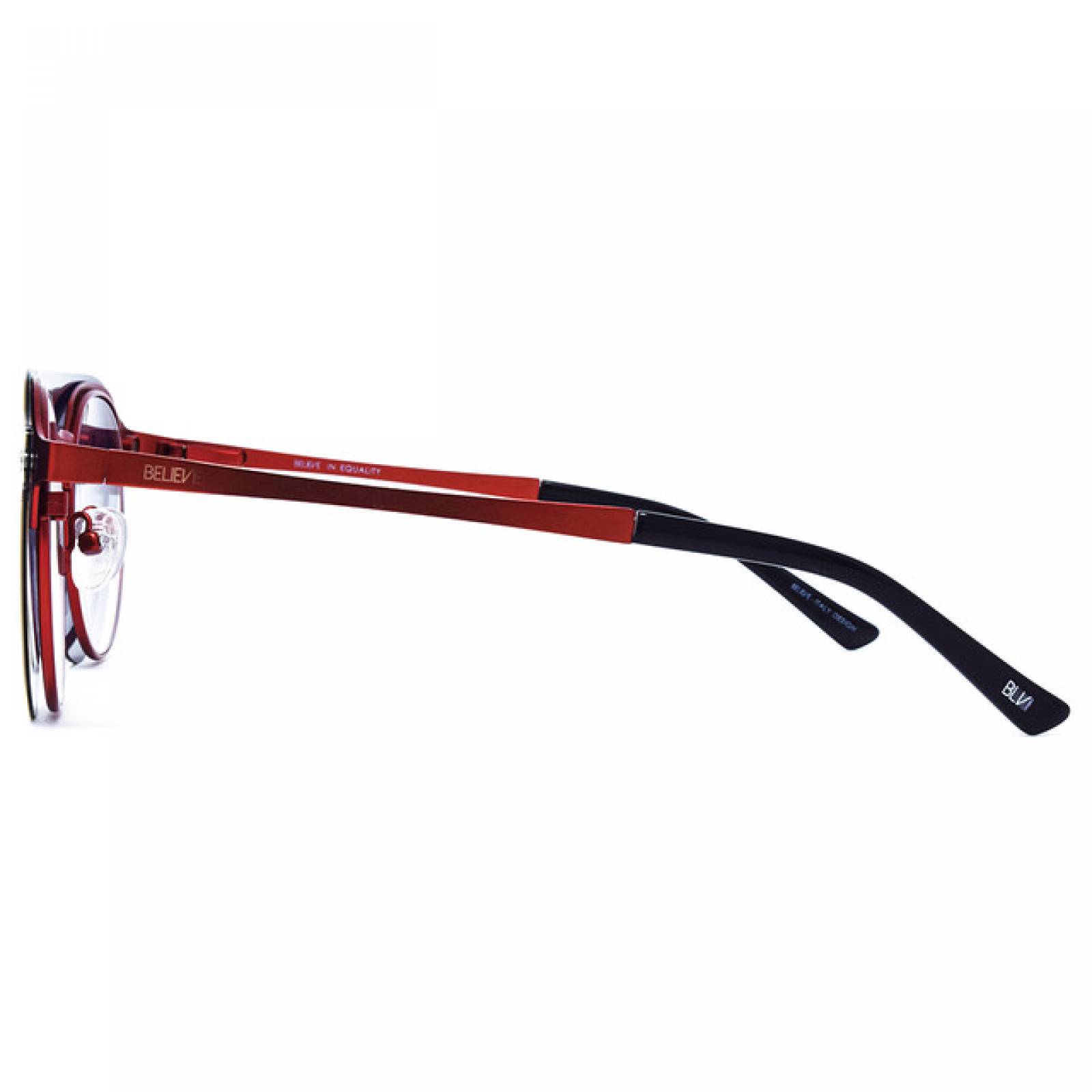 Lentes Oftalmicos BLV Unisex Armazon Redondo Metal Vino