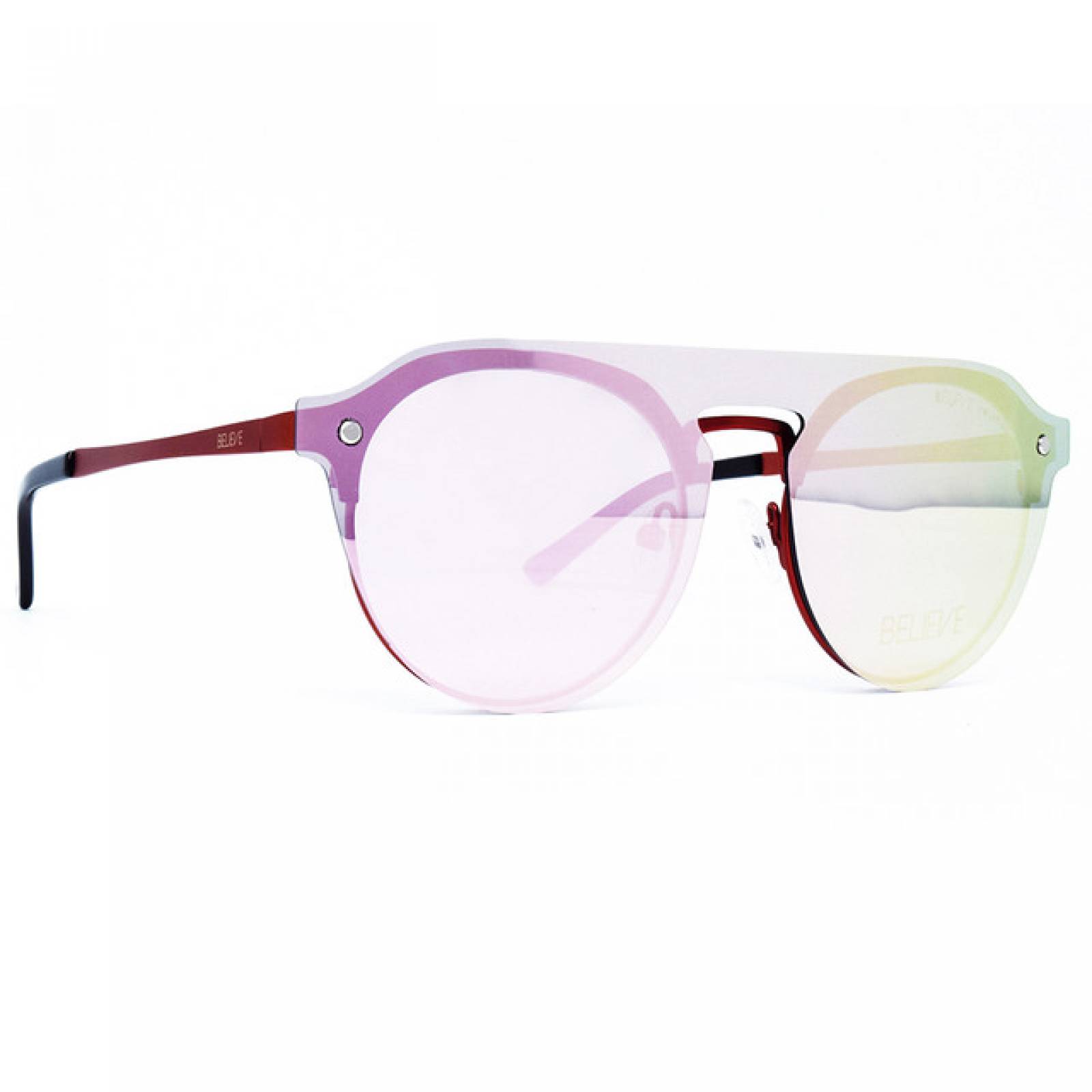 Lentes Oftalmicos BLV Unisex Armazon Redondo Metal Vino