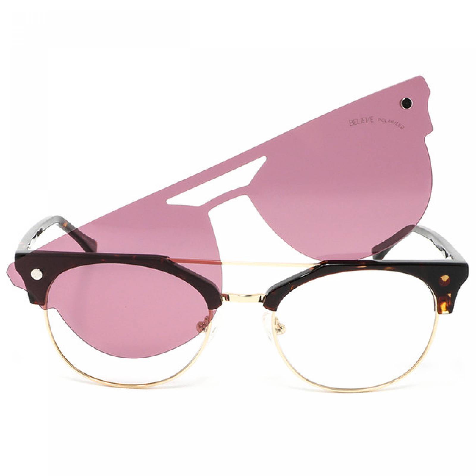 Lentes Oftalmicos BLV Hombre Armazon Cat-eye Acetato Havana