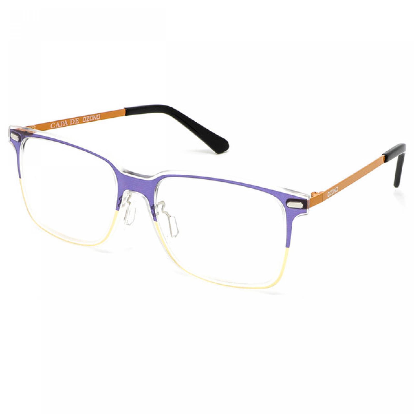 Lentes Oftalmicos Capa De Ozono Hombre Armazon Azul Amarillo