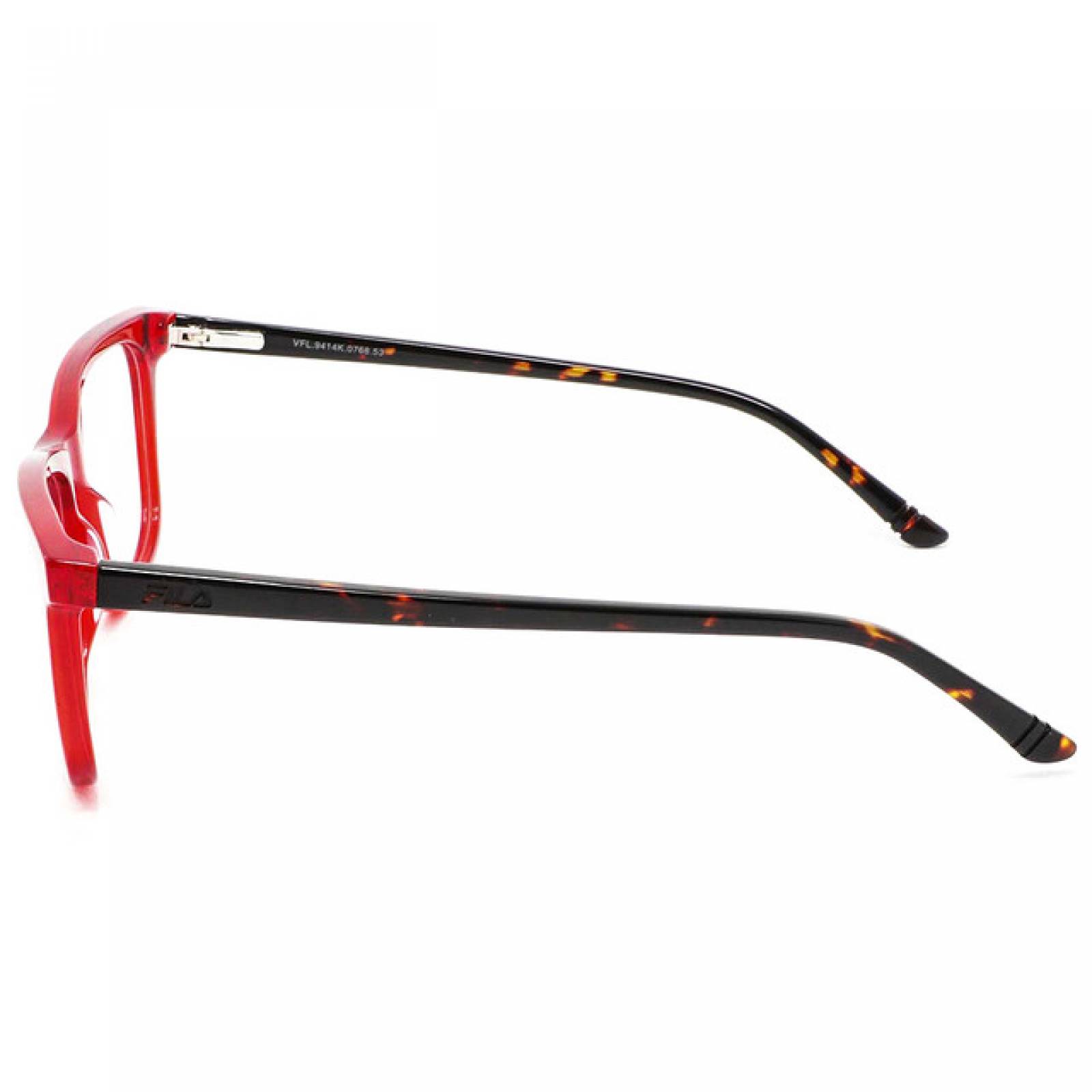 Lentes Oftalmicos Fila Hombre Armazon Cuadrado Acetato Rojo