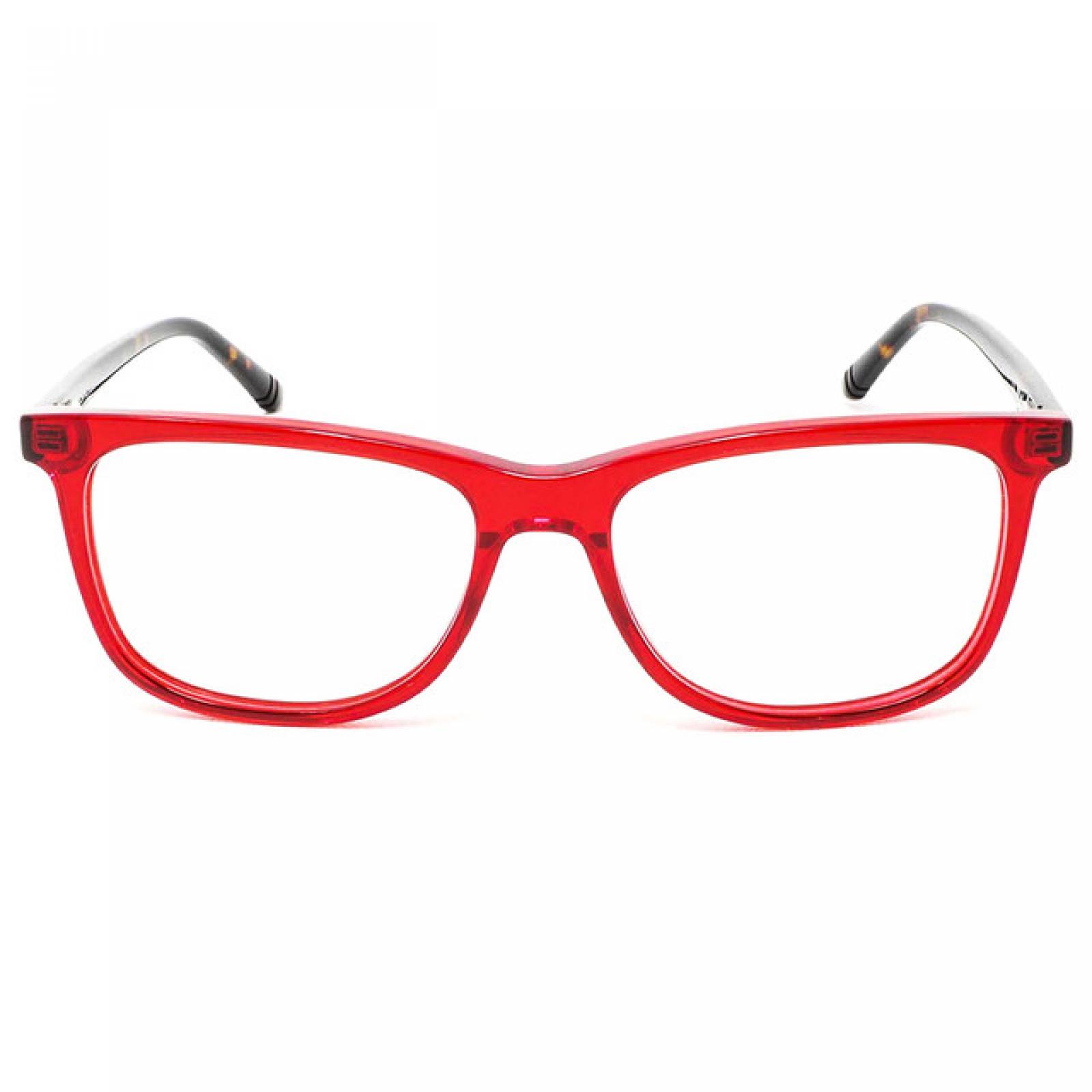 Lentes Oftalmicos Fila Hombre Armazon Cuadrado Acetato Rojo