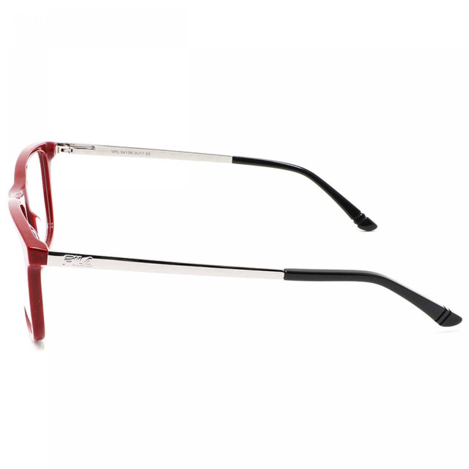 Lentes Oftalmicos Fila Unisex Armazon Cuadrado Acetato Rojo