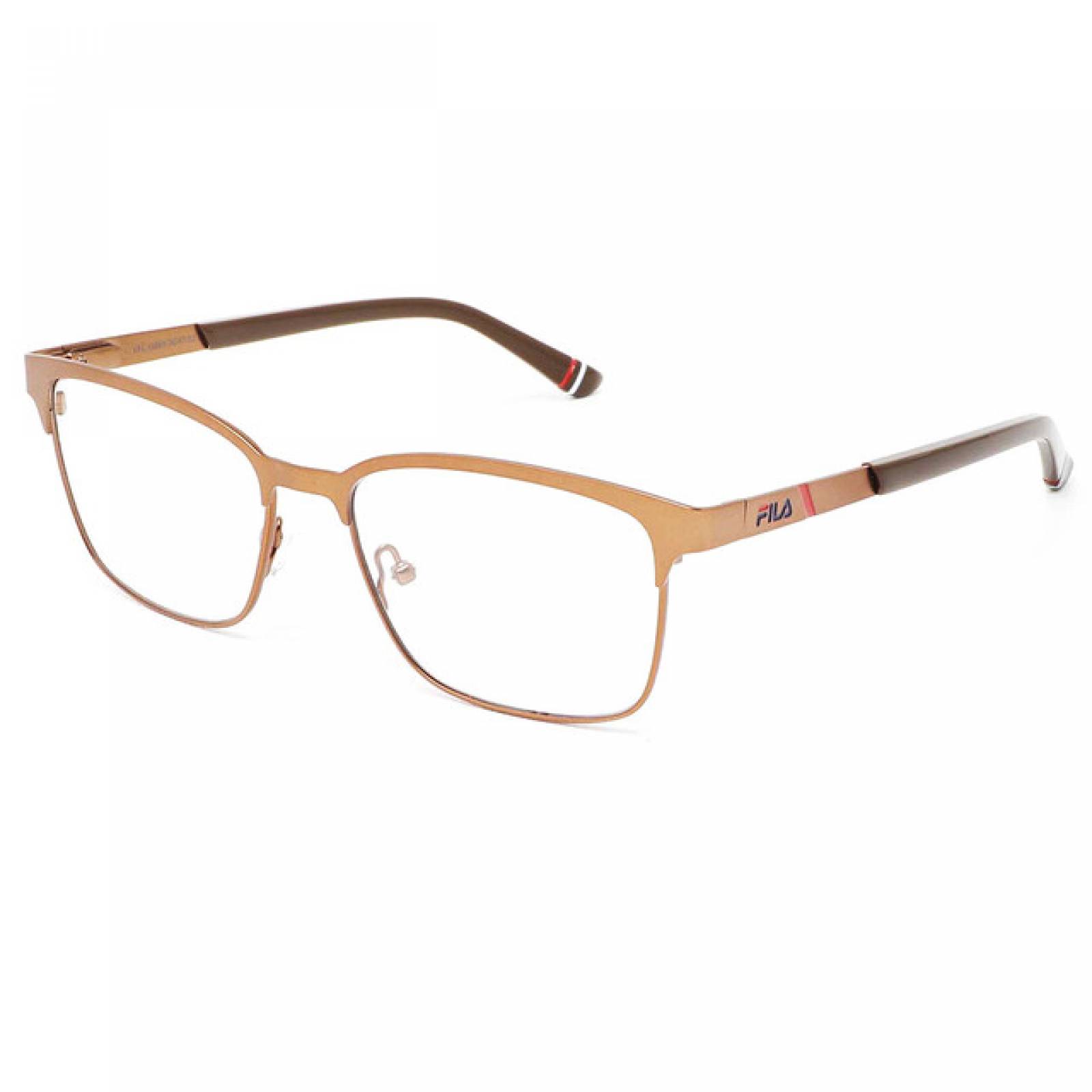 Lentes Oftalmicos Fila Hombre Armazon Cuadrado Metal Dorado