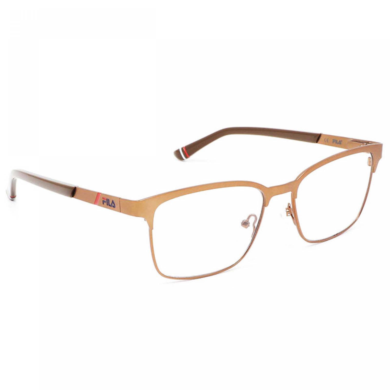 Lentes Oftalmicos Fila Hombre Armazon Cuadrado Metal Dorado