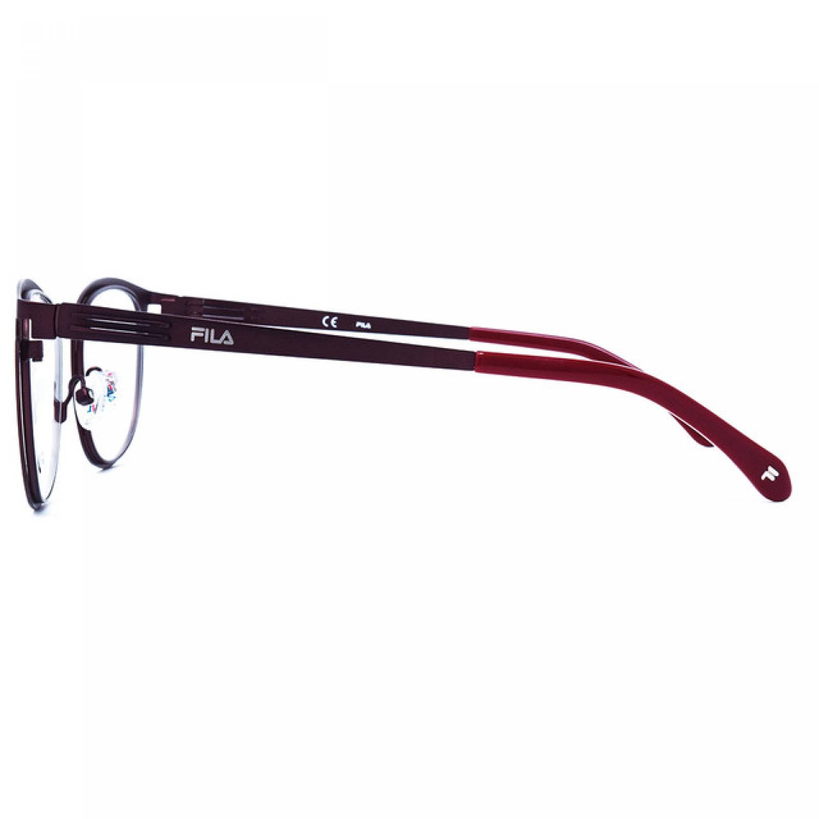 Lentes Oftalmicos Fila Hombre Armazon Redondo Metal Vino