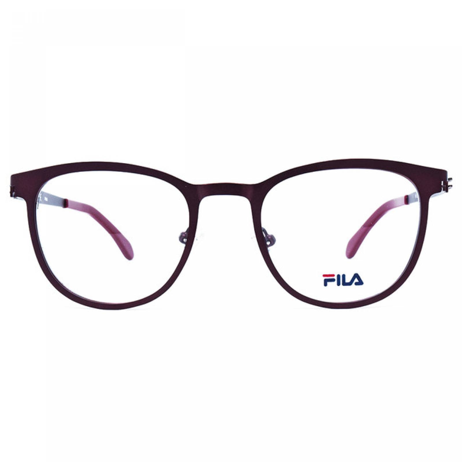 Lentes Oftalmicos Fila Hombre Armazon Redondo Metal Vino