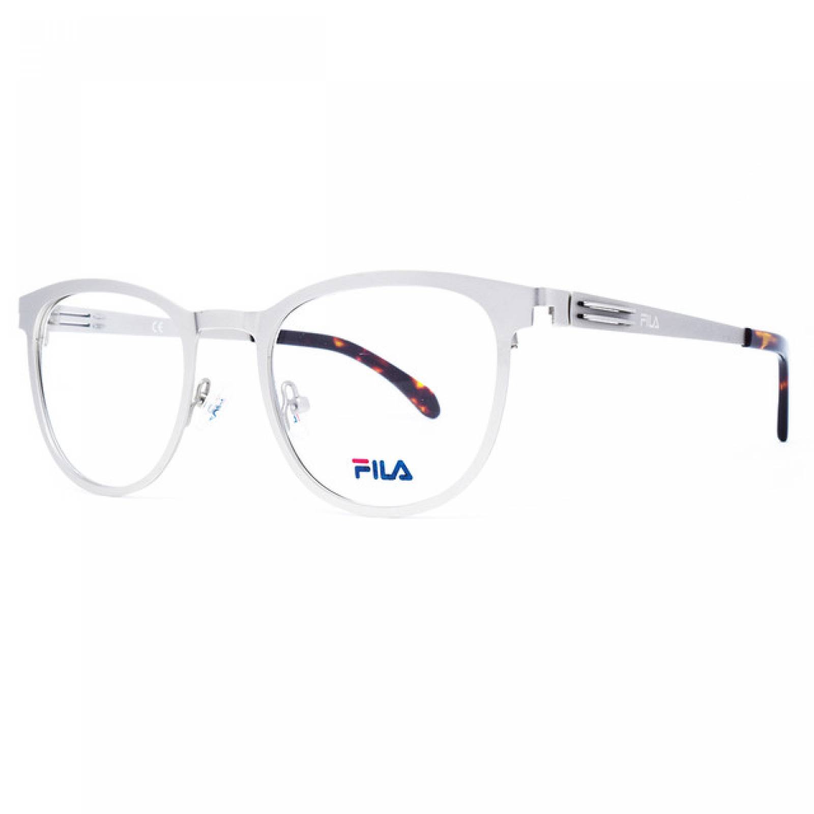 Lentes Oftalmicos Fila Hombre Armazon Redondo Metal Plata