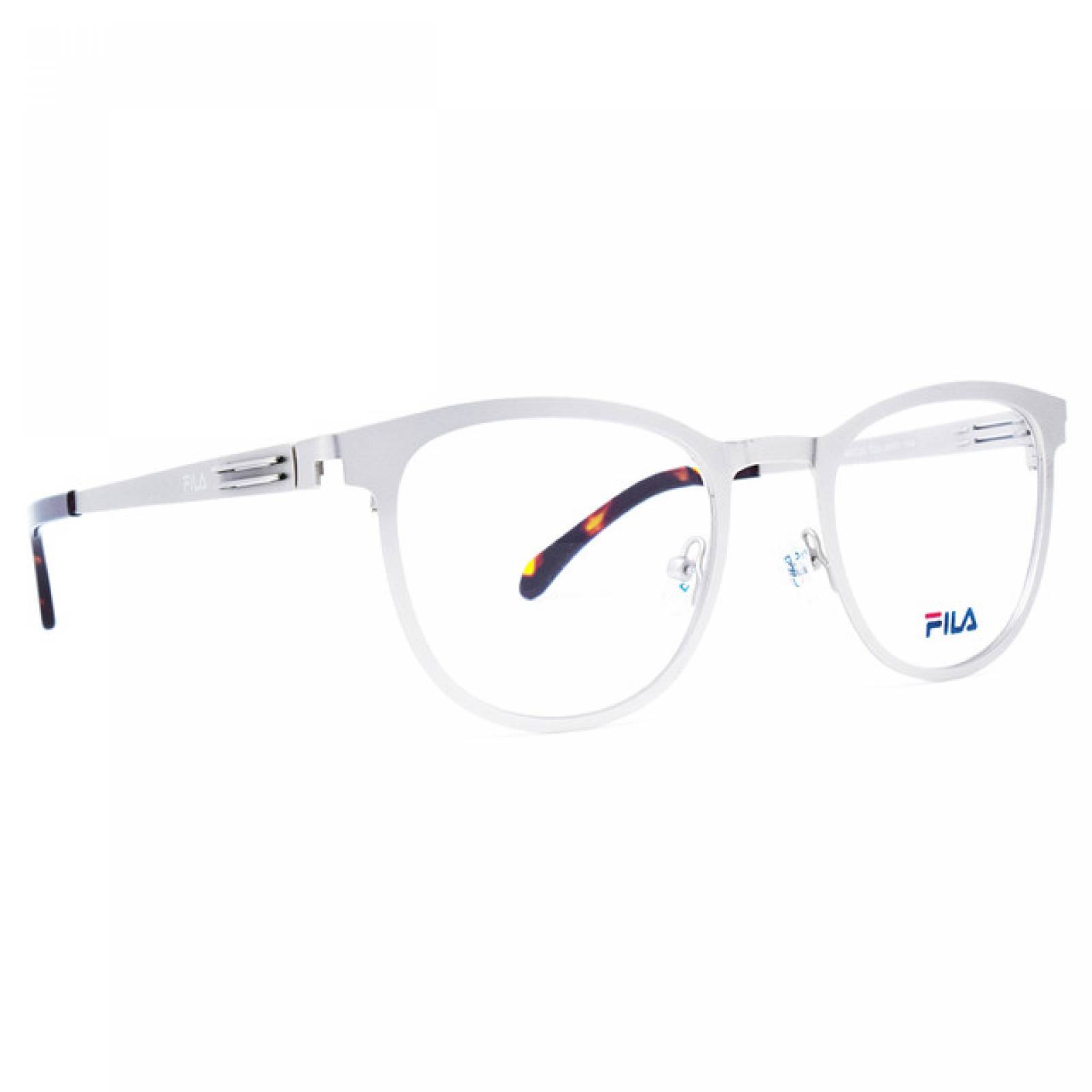 Lentes Oftalmicos Fila Hombre Armazon Redondo Metal Plata