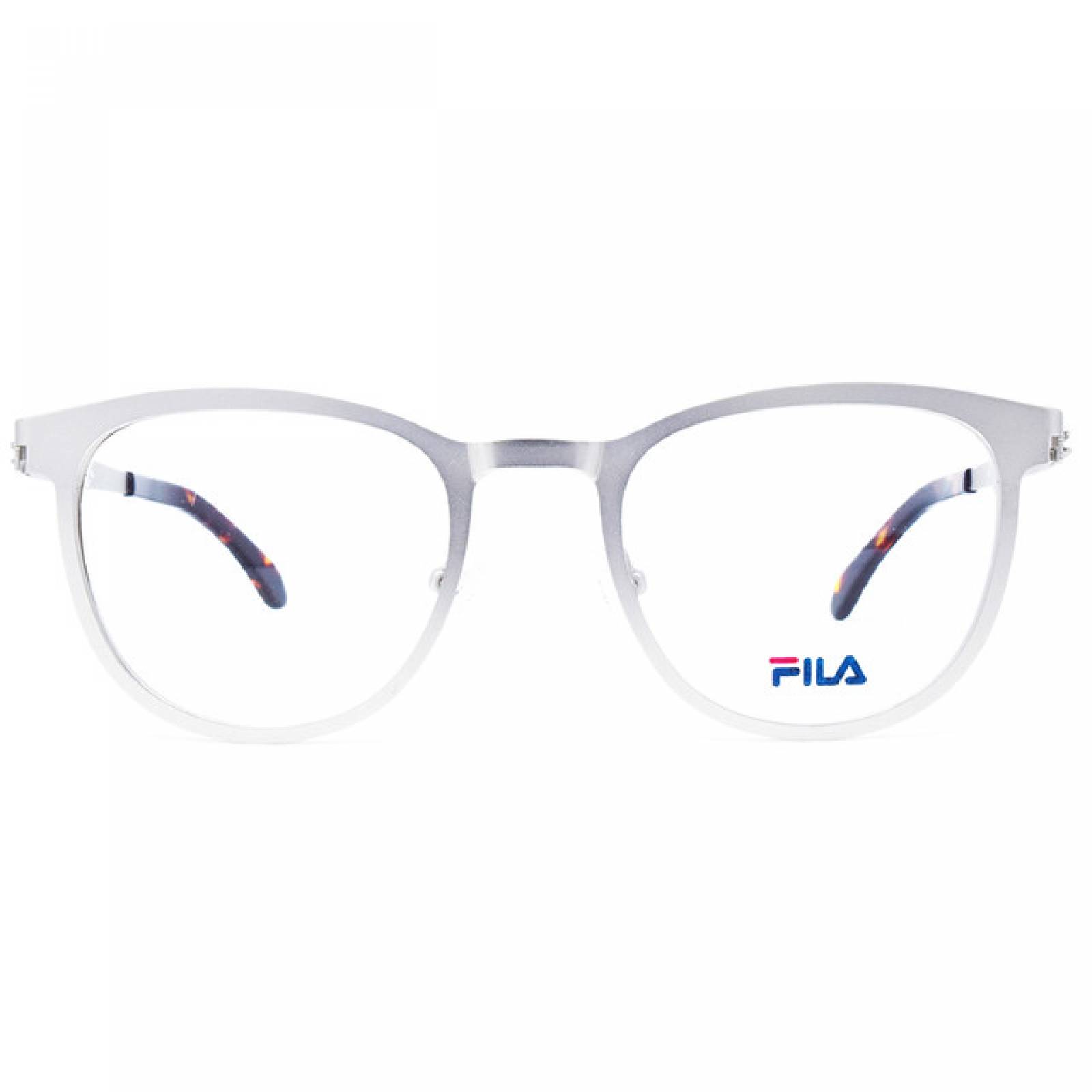 Lentes Oftalmicos Fila Hombre Armazon Redondo Metal Plata