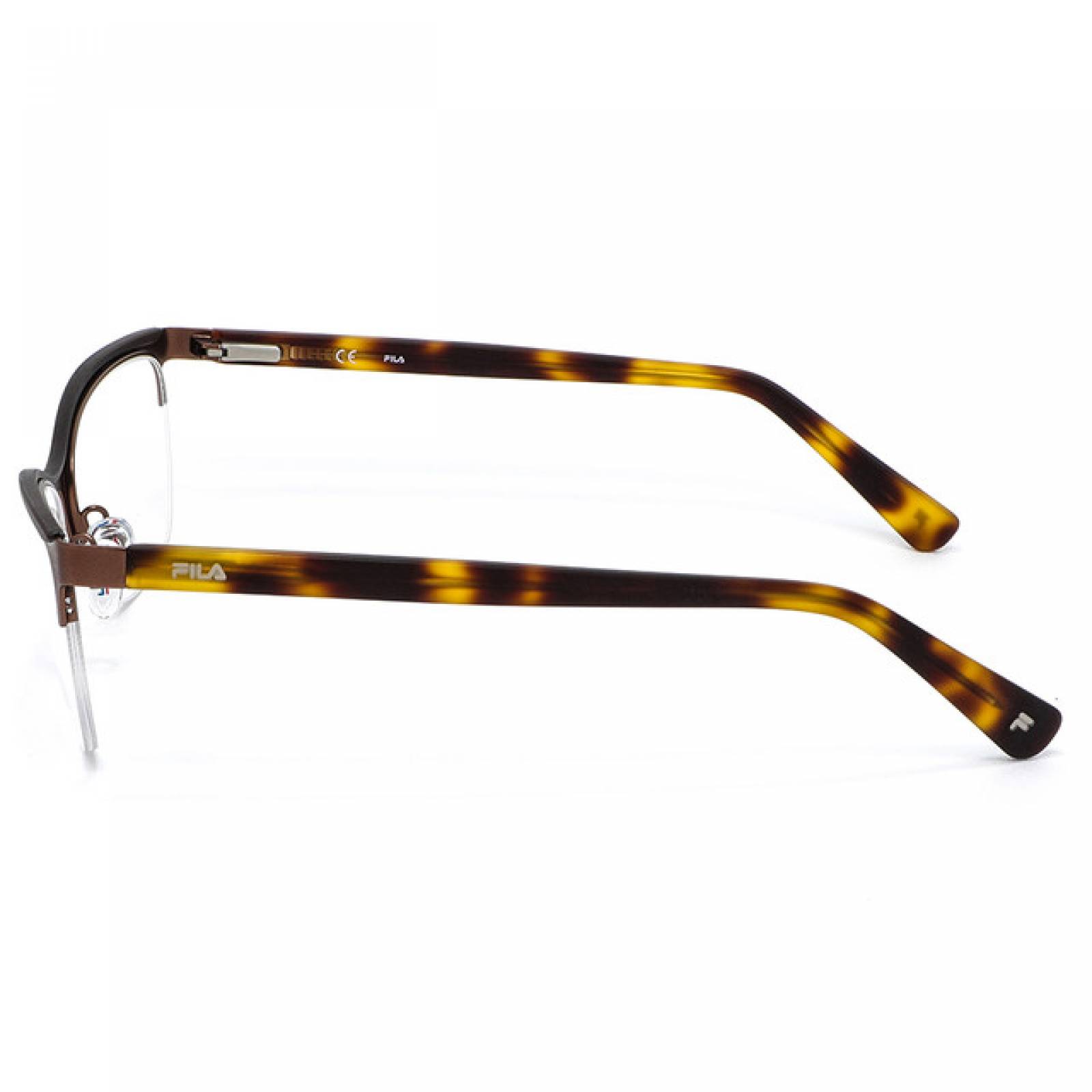 Lentes Oftalmicos Fila Hombre Armazon Ovalado Metal Cafe