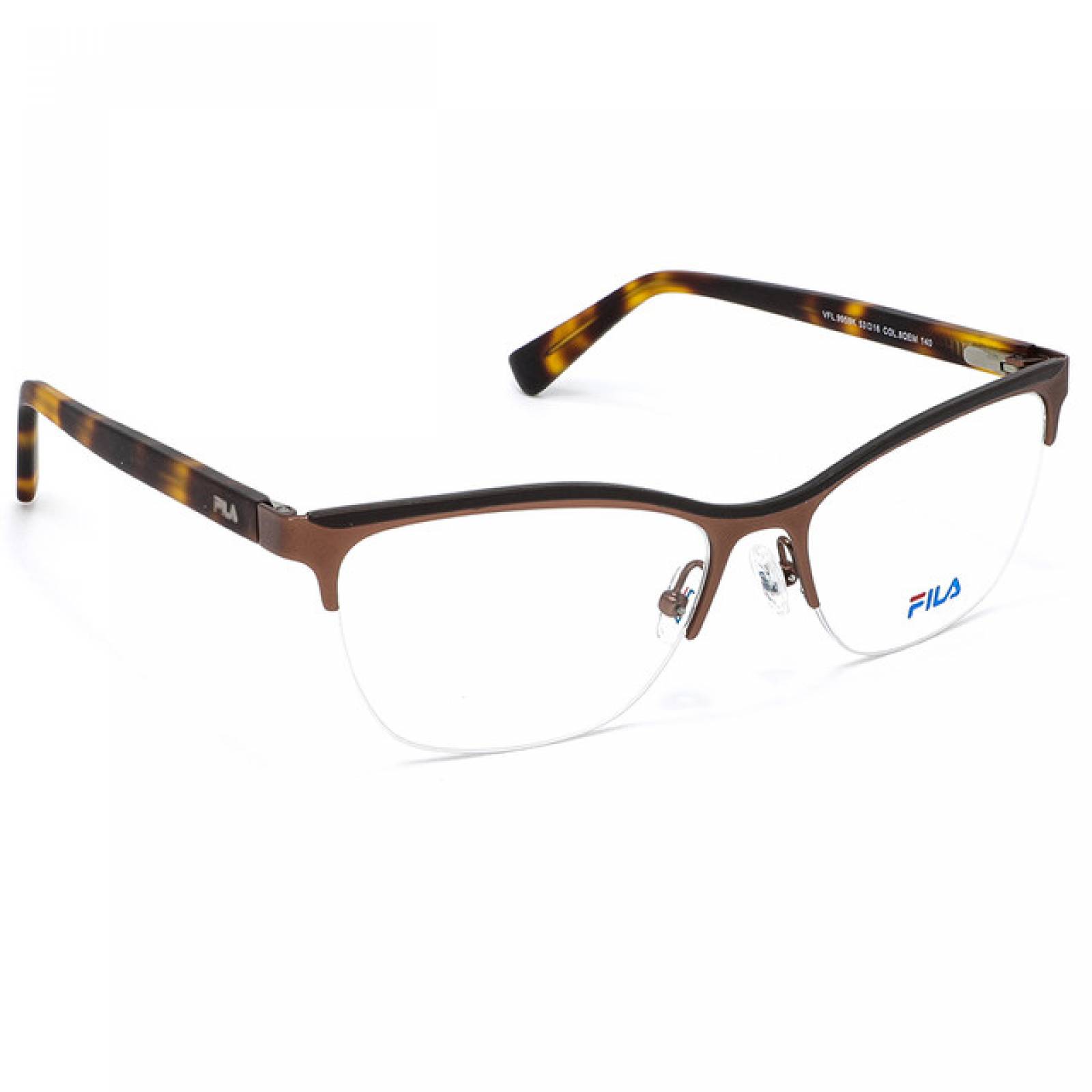 Lentes Oftalmicos Fila Hombre Armazon Ovalado Metal Cafe