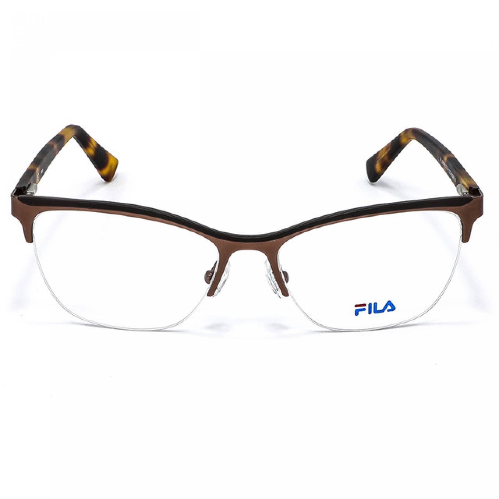 Lentes Oftalmicos Fila Hombre Armazon Ovalado Metal Cafe