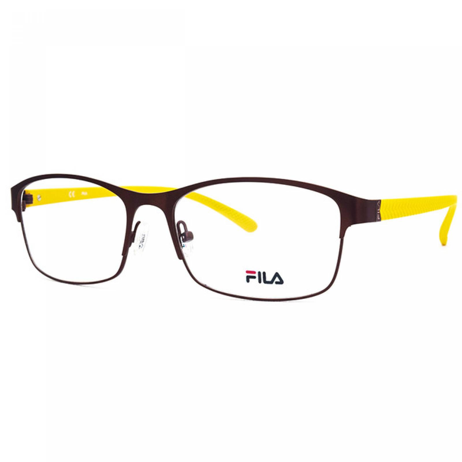 Lentes Oftalmicos Fila Hombre Armazon Rectangular Metal Cafe