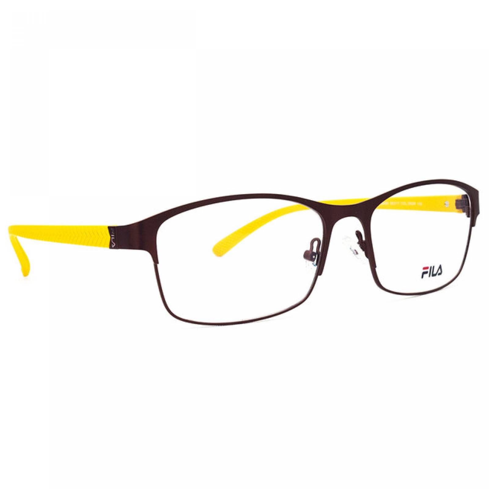 Lentes Oftalmicos Fila Hombre Armazon Rectangular Metal Cafe