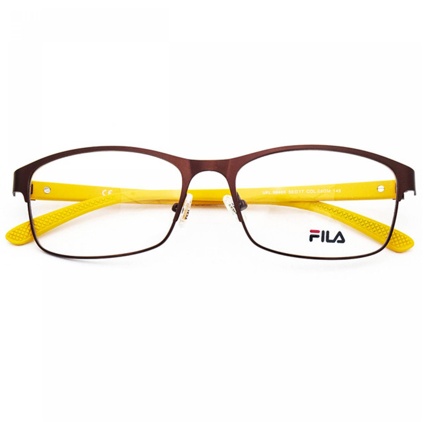Lentes Oftalmicos Fila Hombre Armazon Rectangular Metal Cafe