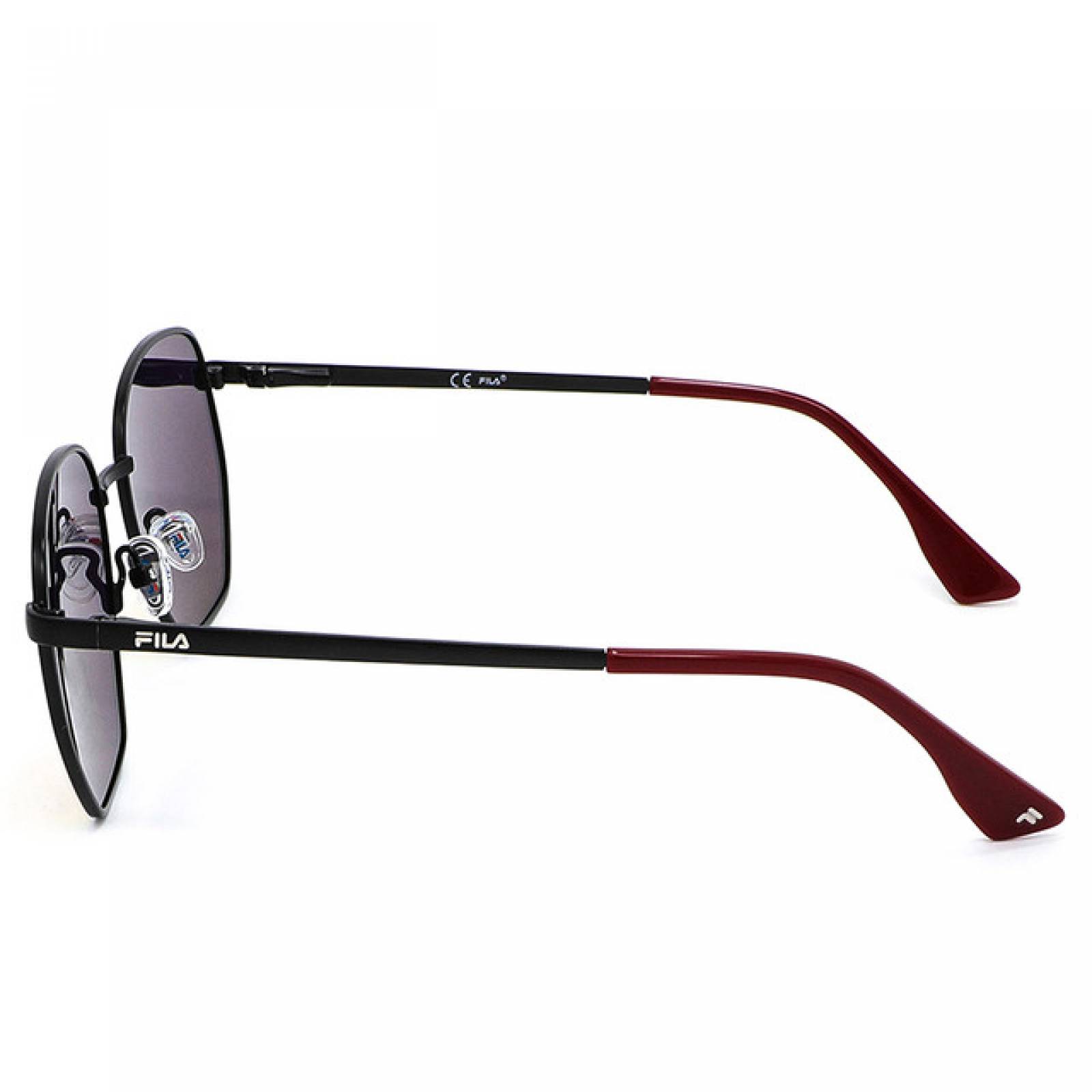 Lentes Sol Fila Hombre Armazon Piloto Metal Negro Micas Cafe