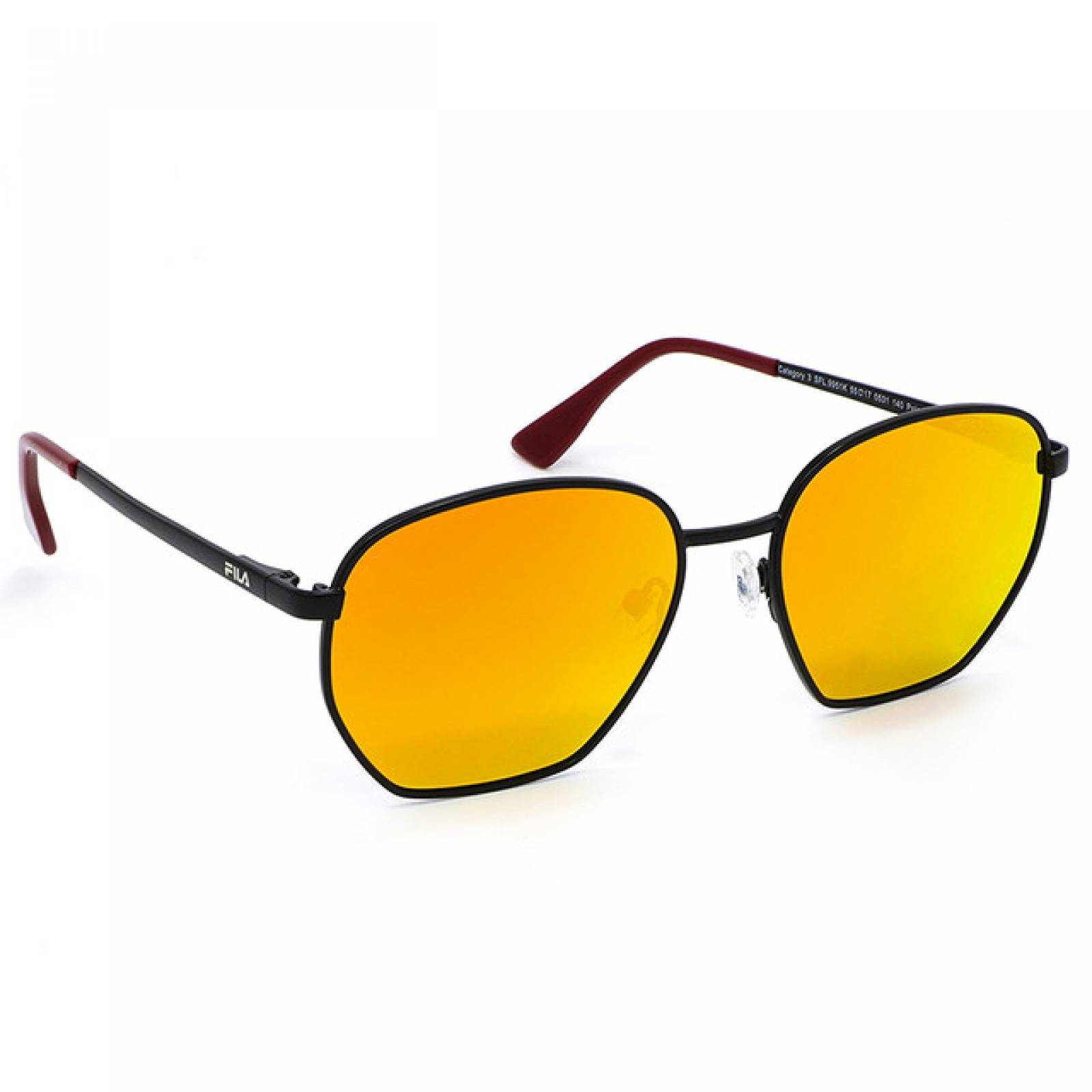 Lentes Sol Fila Hombre Armazon Piloto Metal Negro Micas Cafe