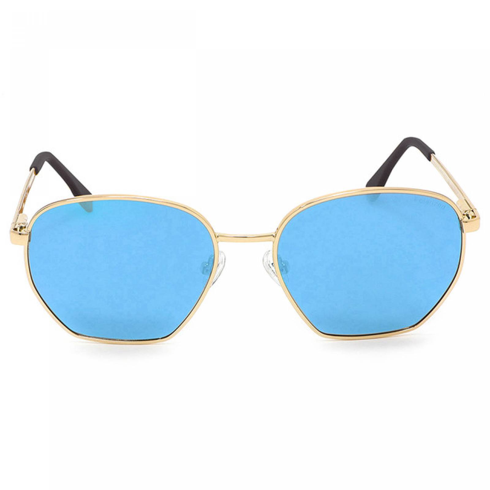 Lentes Sol Fila Hombre Armazon Piloto Metal Dorado Azul