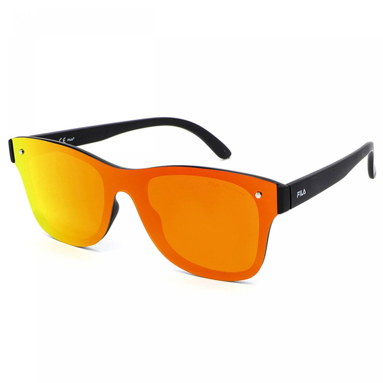 Lentes Sol Fila Hombre Cuadrado TR90 Negro Polarizado Casual