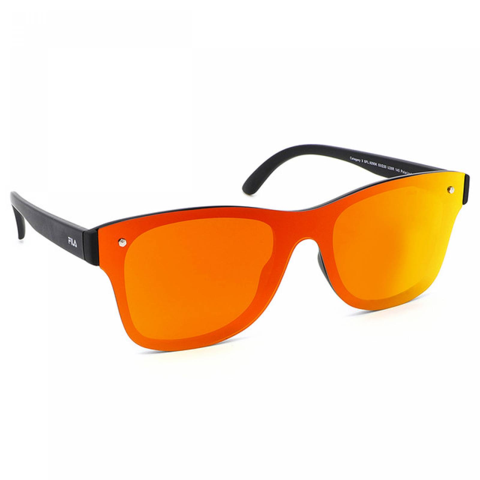 Lentes Sol Fila Hombre Cuadrado TR90 Negro Polarizado Casual