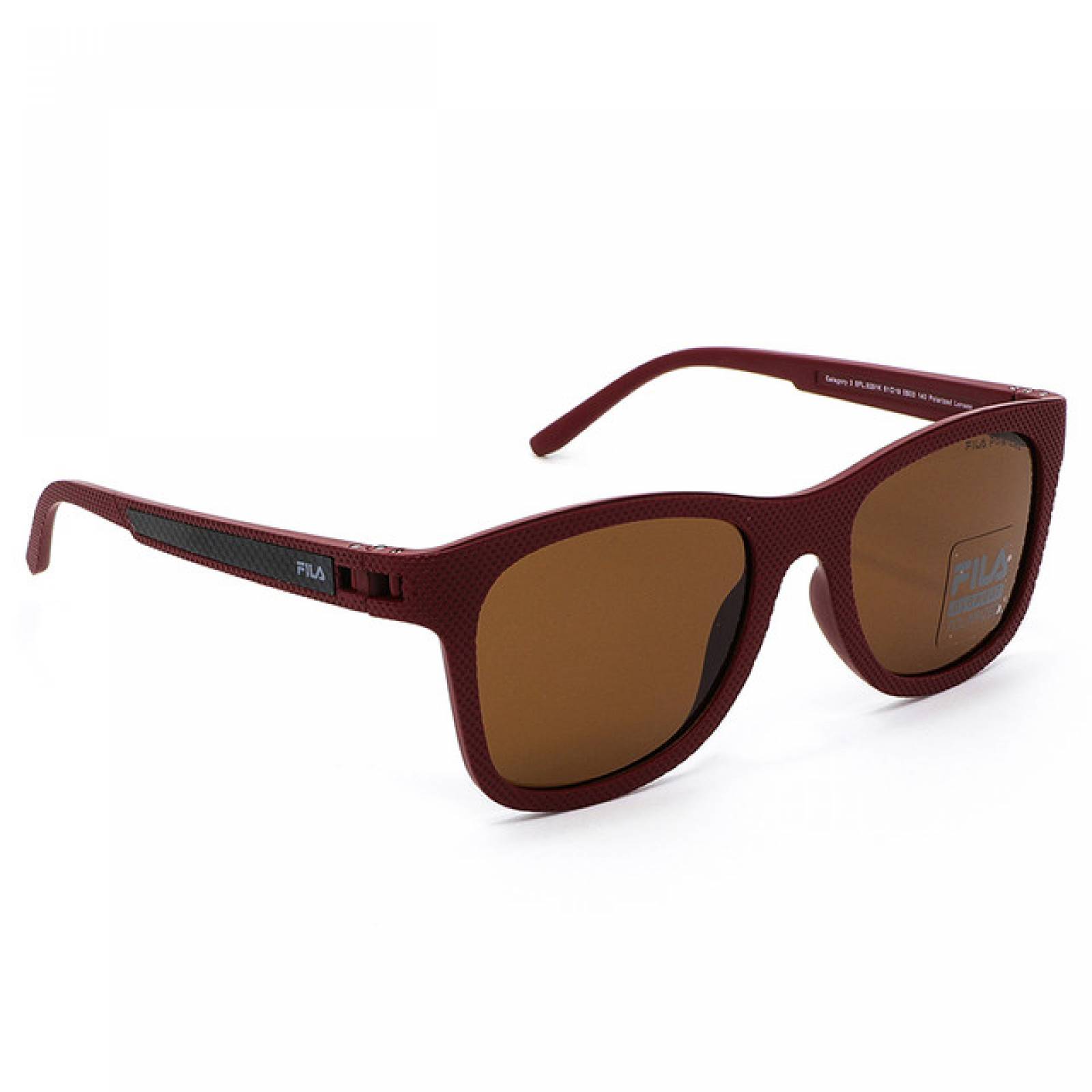Lentes Sol Fila Hombre Cuadrado TR90 Vino Polarizados Casual