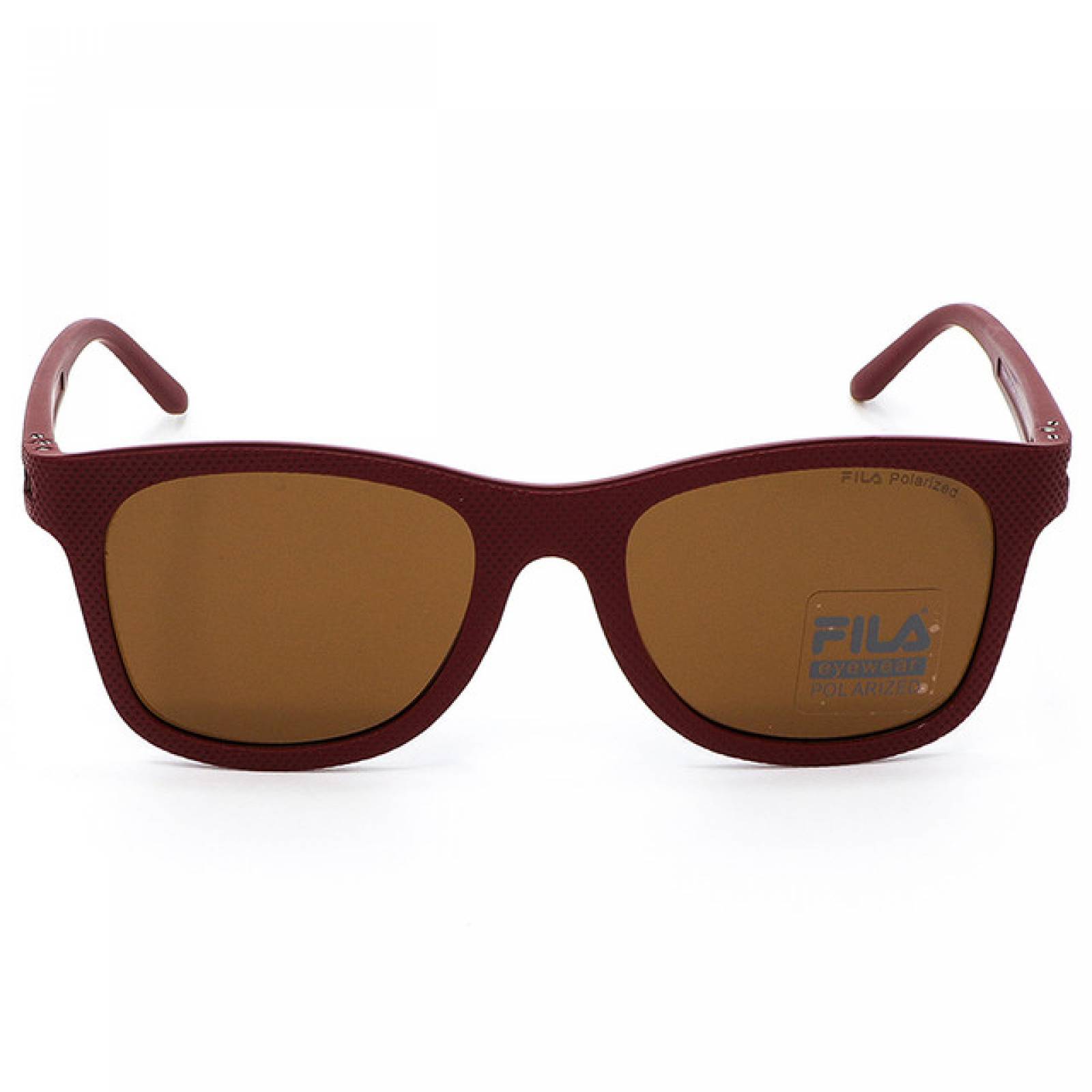 Lentes Sol Fila Hombre Cuadrado TR90 Vino Polarizados Casual