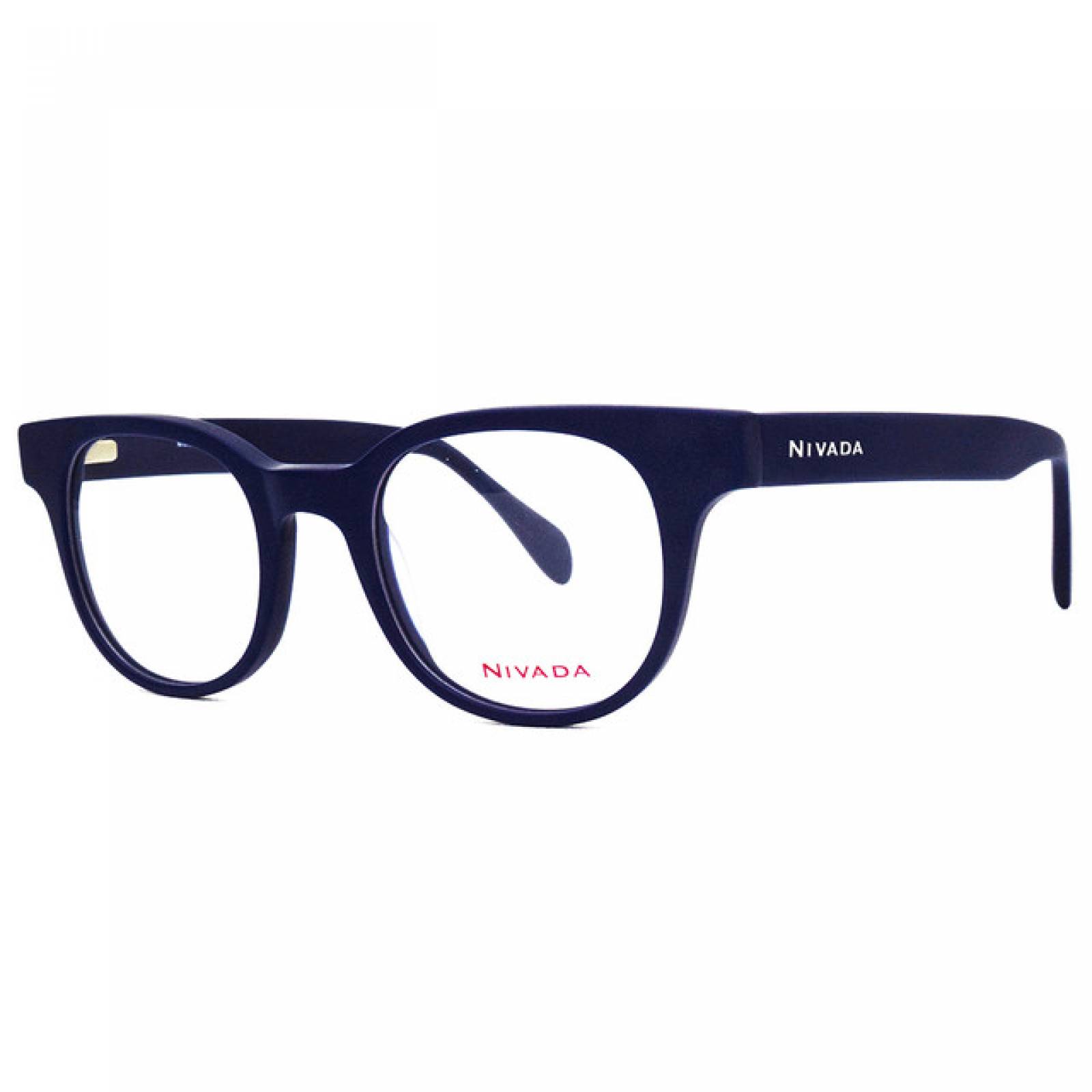 Lentes Oftalmicos Nivada Hombre Armazon Cuadrado Azul Marino