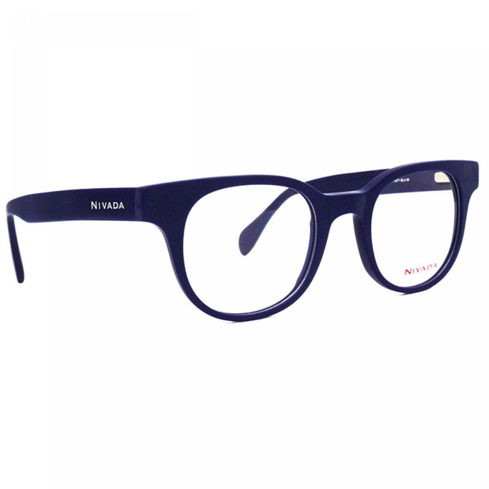 Lentes Oftalmicos Nivada Hombre Armazon Cuadrado Azul Marino