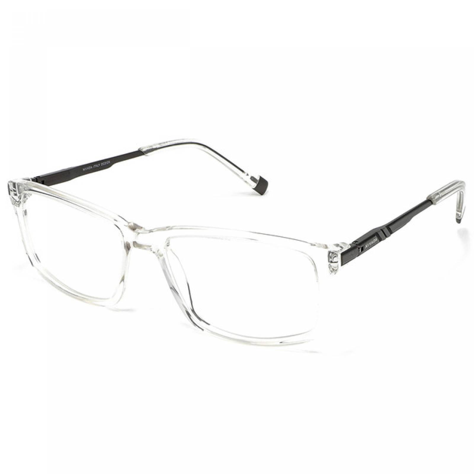 Lentes Oftalmicos Nivada Hombre Armazon Acetato Transparente