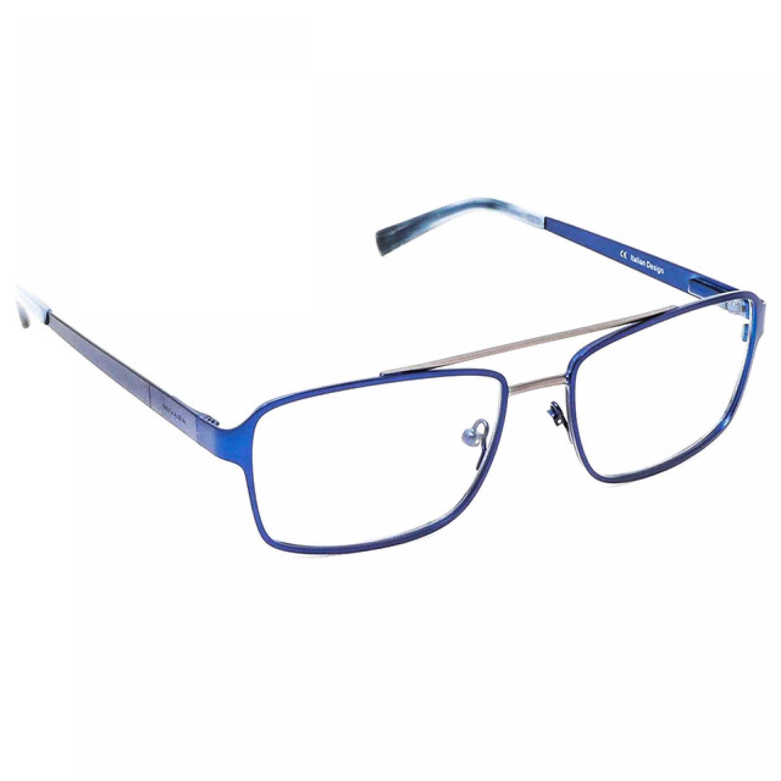 Lentes Oftalmicos Nivada Hombre Armazon Metal Azul Juvenil