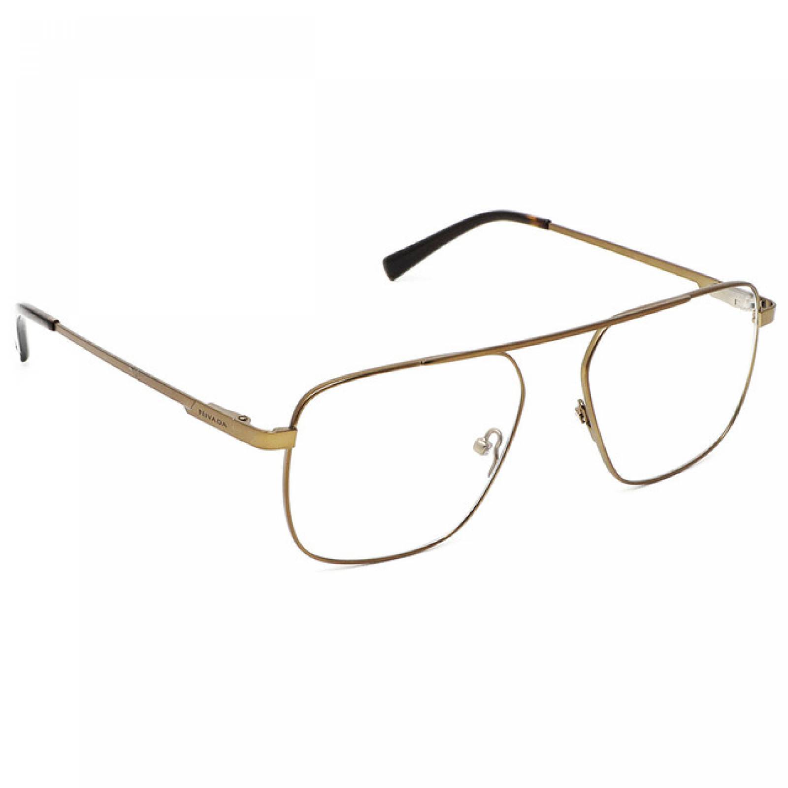 Lentes Oftalmicos Nivada Hombre Armazon Piloto Metal Dorado