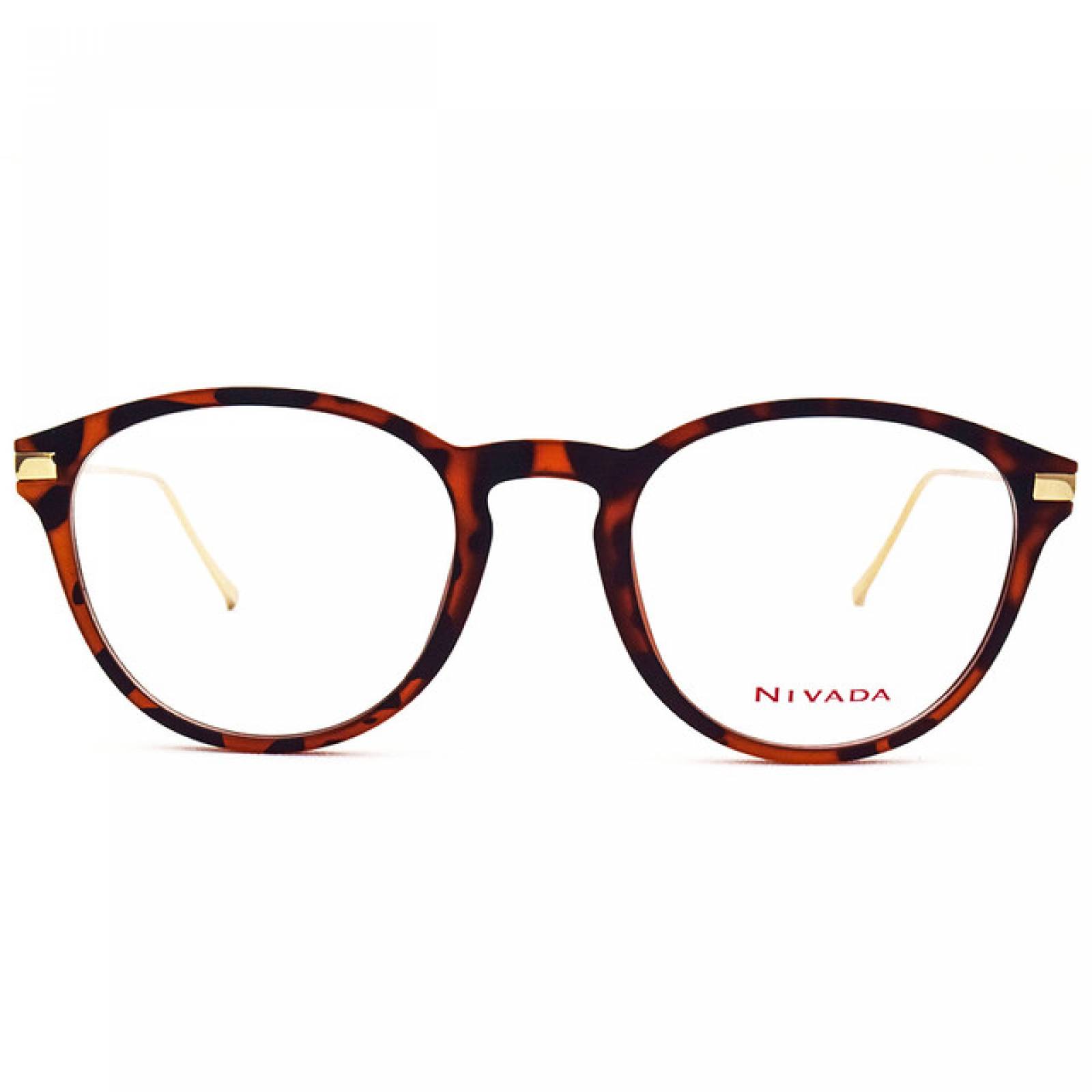 Lentes Oftalmicos Nivada Hombre Armazon Redondo TR90 Havana