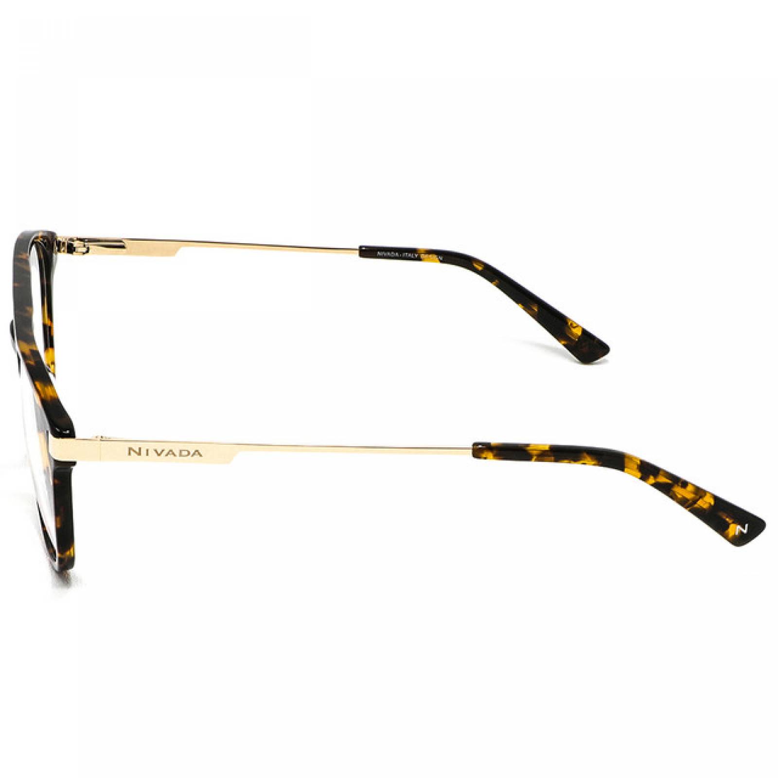 Lentes Oftalmicos Nivada Hombre Armazon Acetato Metal Havana