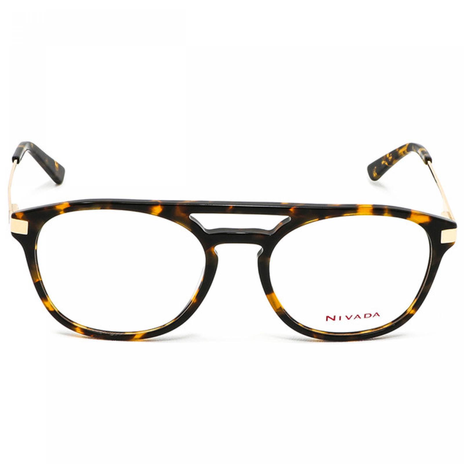 Lentes Oftalmicos Nivada Hombre Armazon Acetato Metal Havana