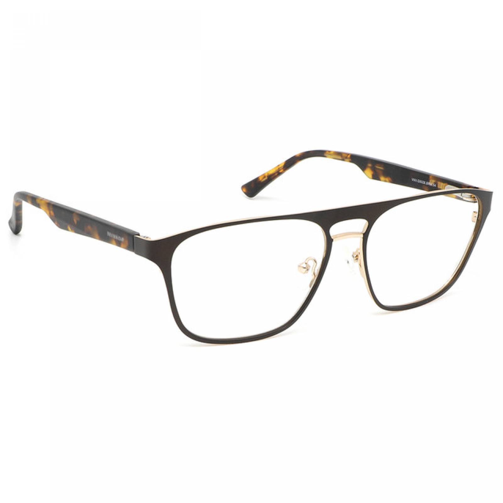 Lentes Oftalmicos Nivada Hombre Armazon Cafe Cuadrado Metal