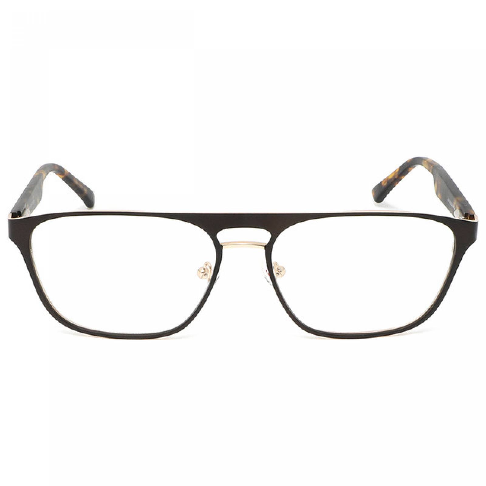 Lentes Oftalmicos Nivada Hombre Armazon Cafe Cuadrado Metal