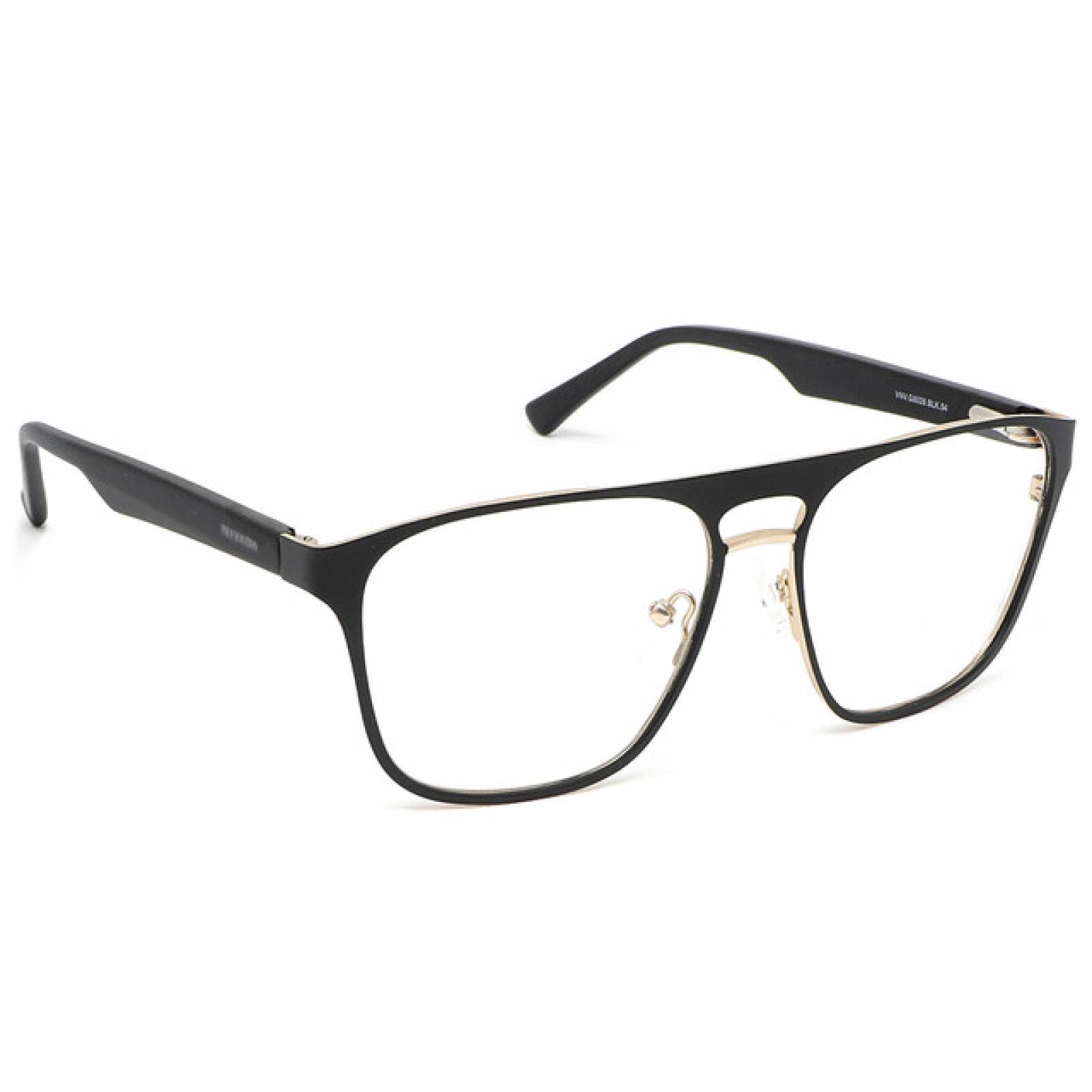 Lentes Oftalmicos Nivada Hombre Armazon Negro Cuadrado Metal