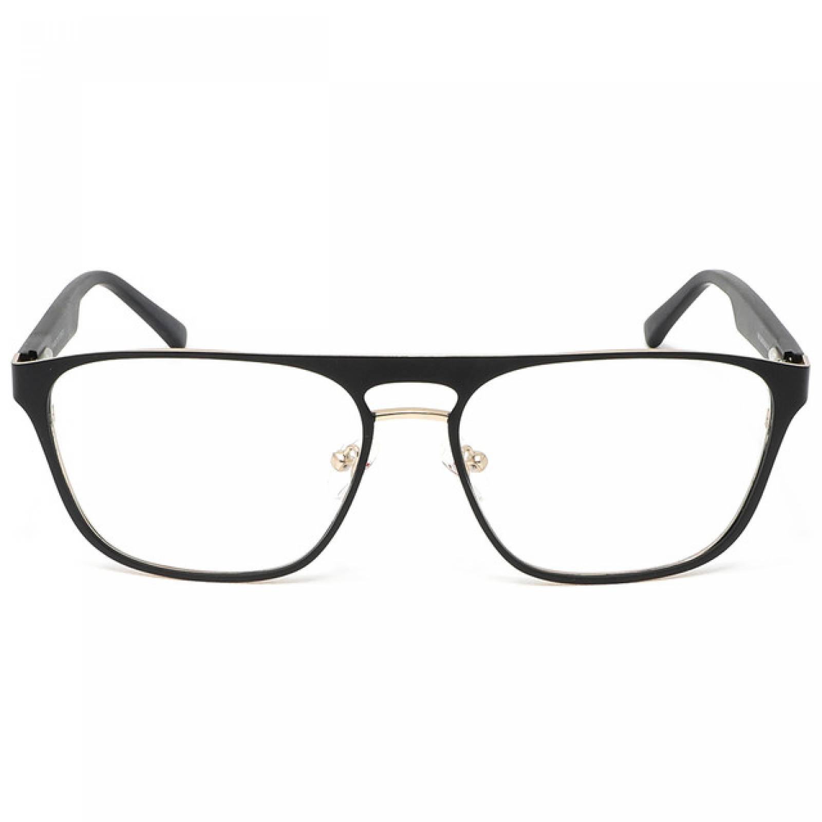 Lentes Oftalmicos Nivada Hombre Armazon Negro Cuadrado Metal