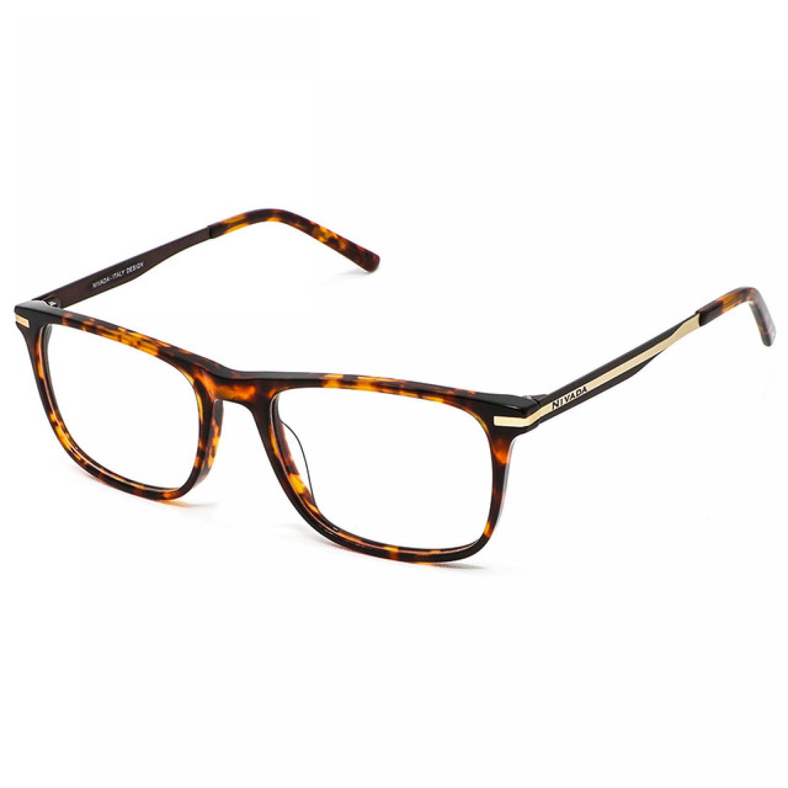 Lentes Oftalmicos Nivada Hombre Armazon Havana Rectangular