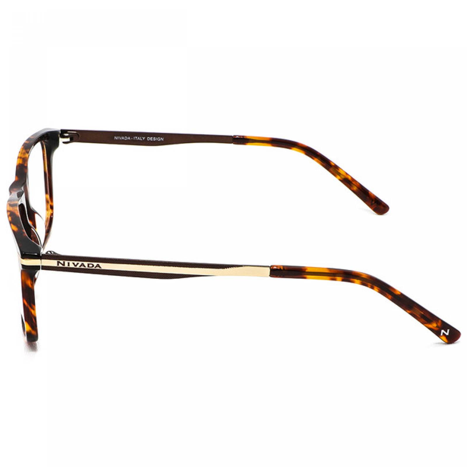 Lentes Oftalmicos Nivada Hombre Armazon Havana Rectangular