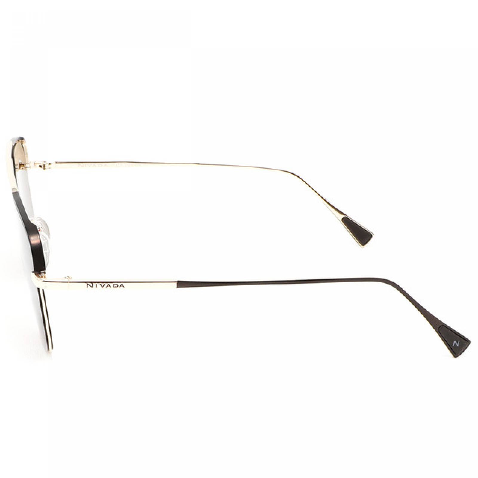 Lentes Sol Nivada Hombre Armazon Piloto Metal Dorado Cafe
