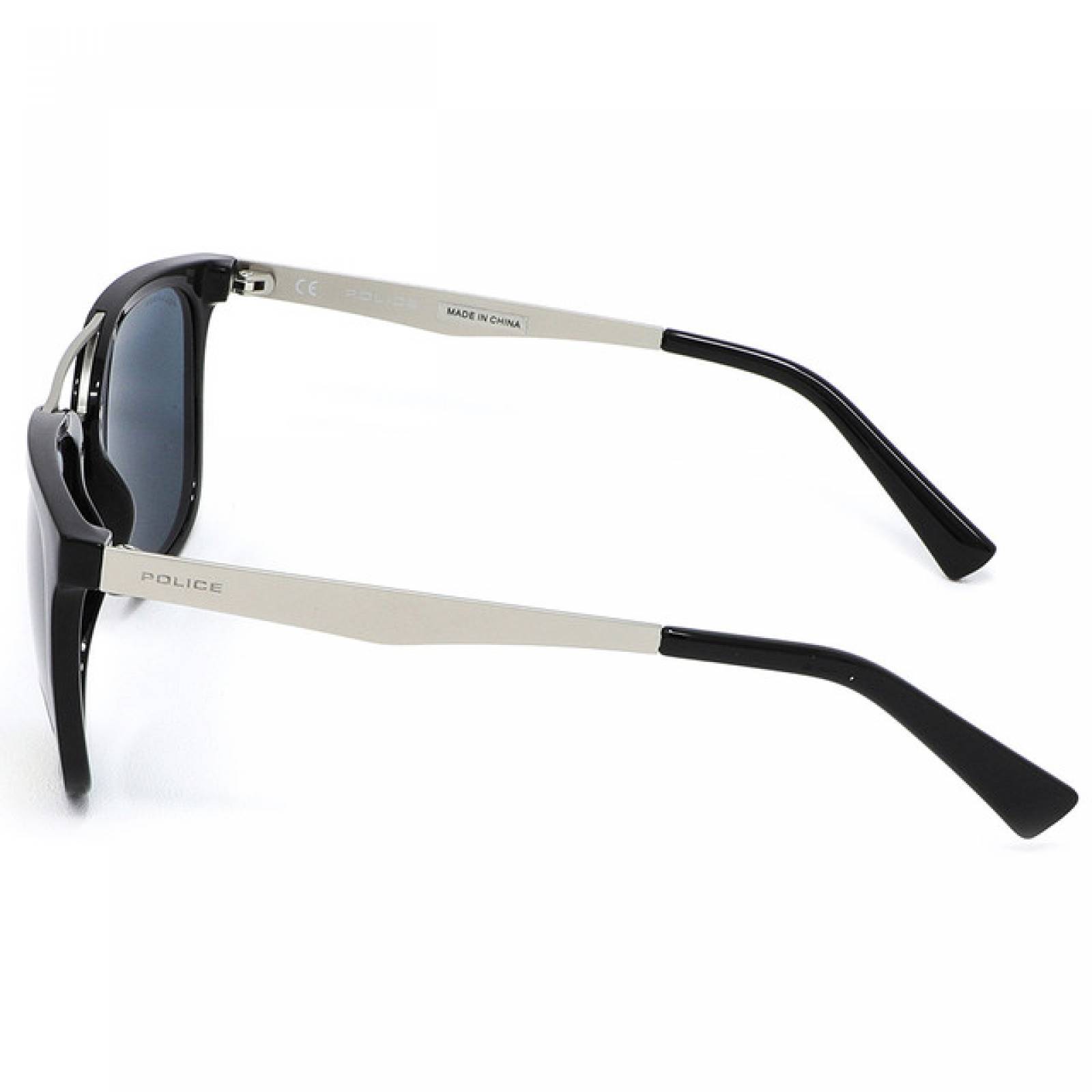 Lentes Sol Police Hombre Armazon Acetato Negro Doble Puente